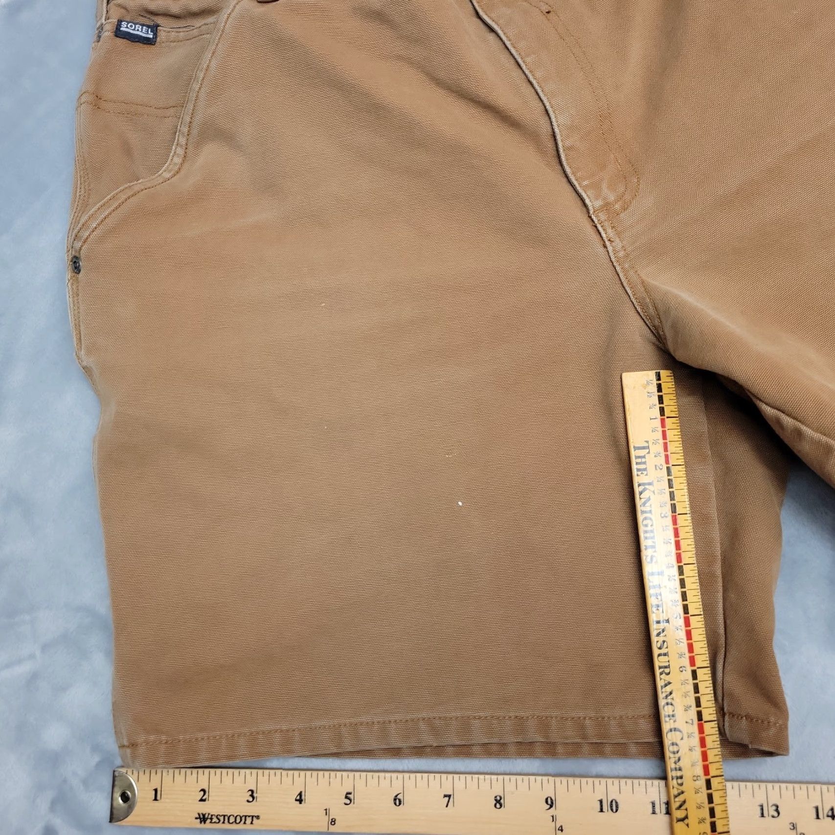 SOREL Sorel Shorts Men 38 Tan Canvas Workwear Carpenter Outdoor Utility Cotton Outdoor Cargo Pocket Pockets Cargo Style Regular Brown 38 in Men Size US 38 / EU 54 - 7 Thumbnail