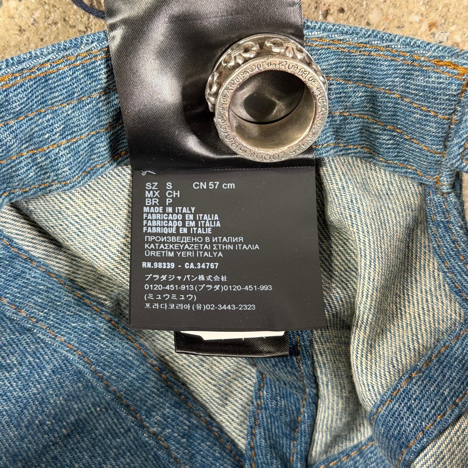 Prada Prada Denim Baseball Cap Size ONE SIZE - 8 Thumbnail