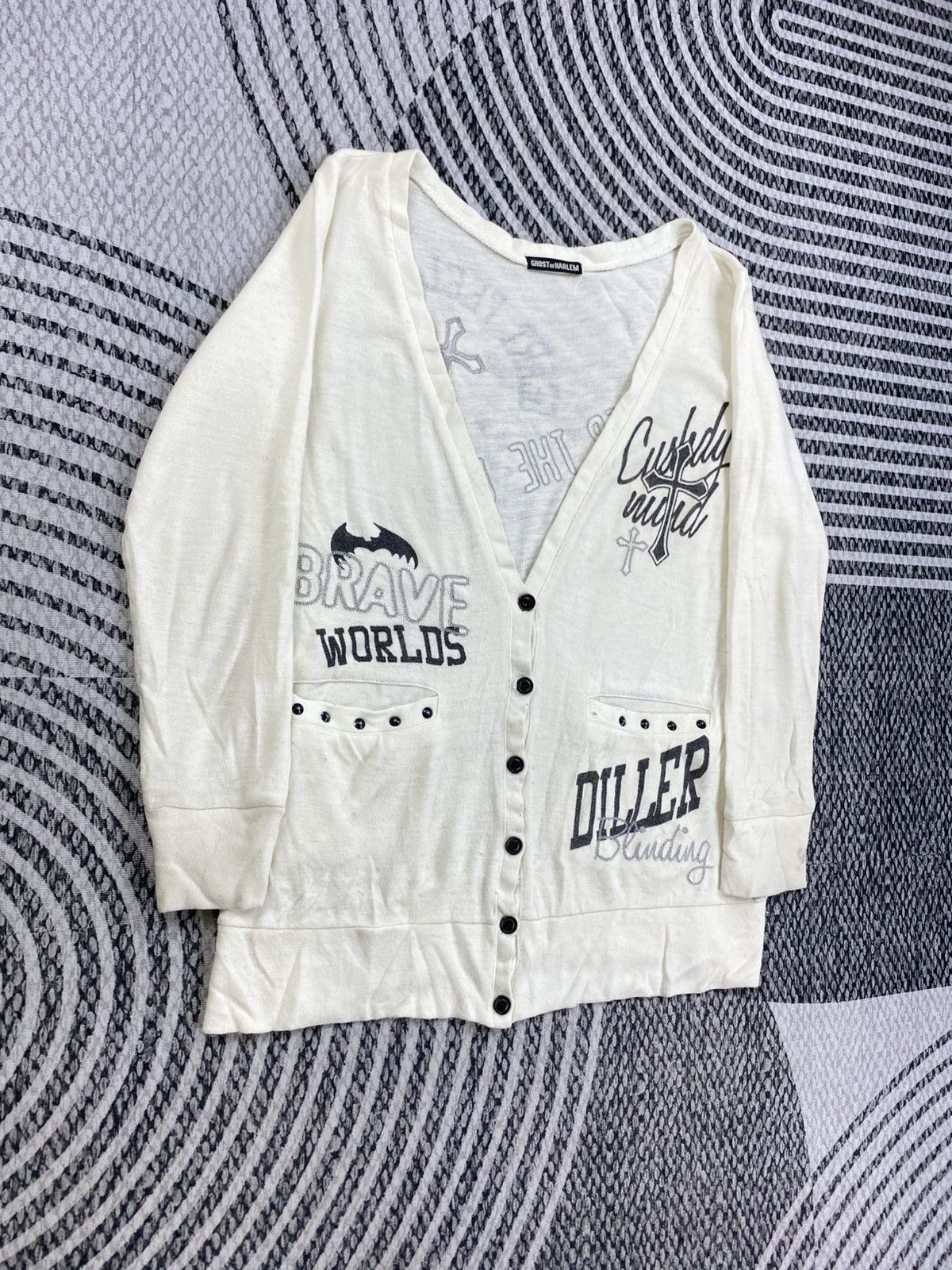 Hysteric Glamour Vintage Ghost Of Harlem Cardigan Punk Style Jacket Size L / US 10 / IT 46 - 3 Thumbnail