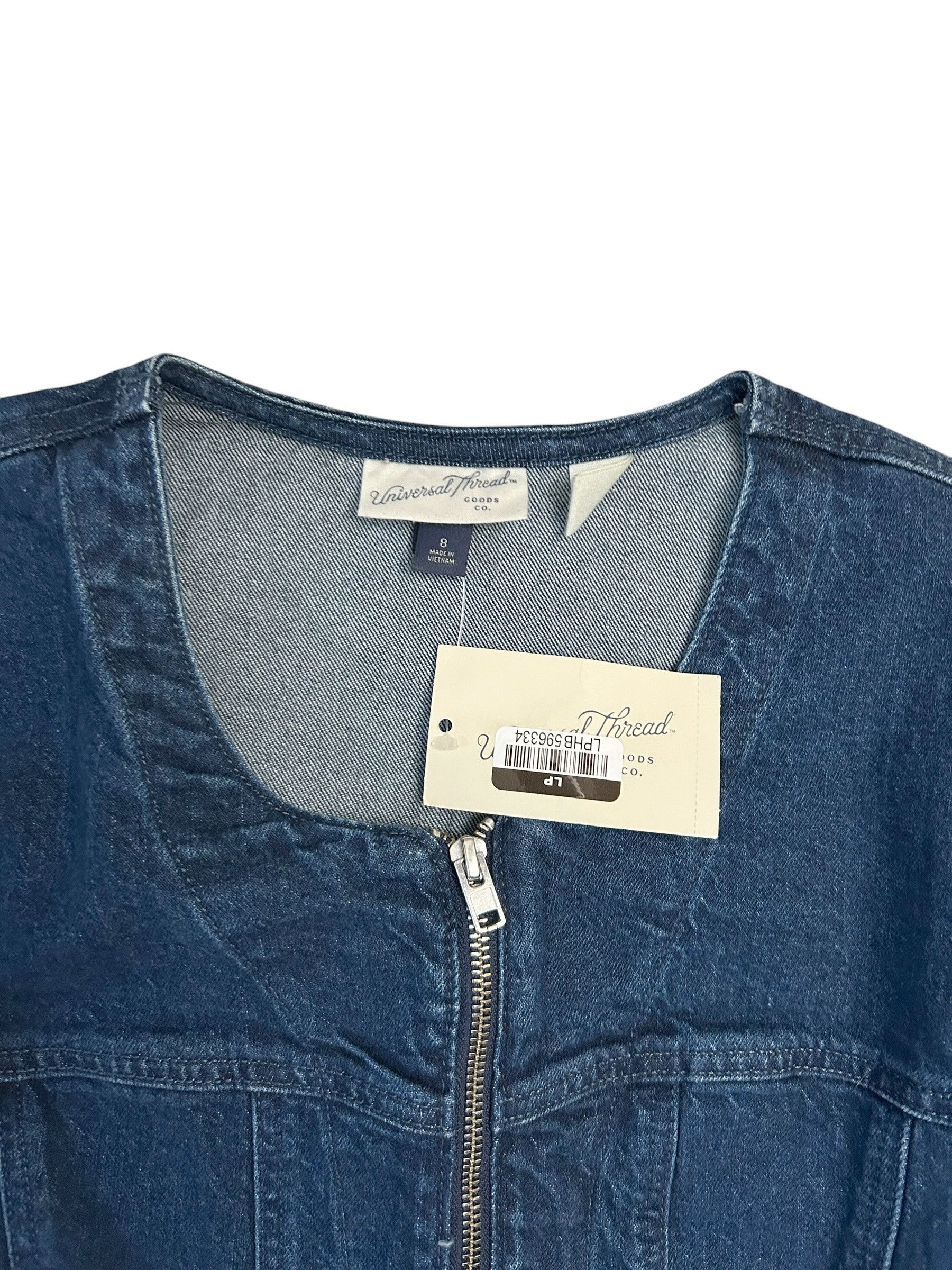 Other Universal Thread Women's Size 8 Tailored Denim Jean Jumpsuit Size 30" / US 8 / IT 44 - 4 Thumbnail