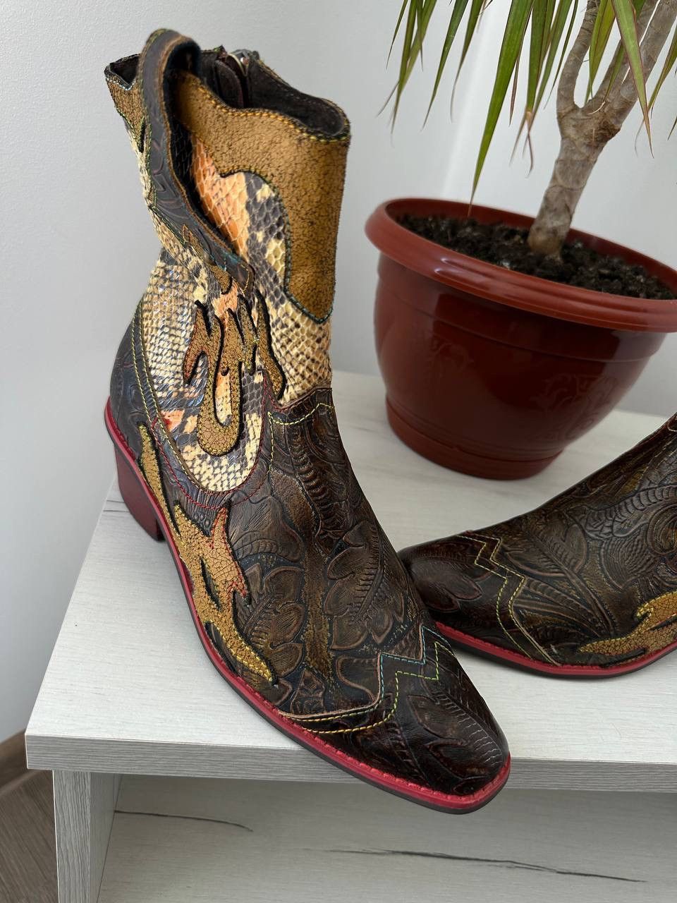Japanese Brand × Vintage Vintage Japanese Laura Vita Cowboy Boots Size US 9 / IT 39 - 9 Thumbnail