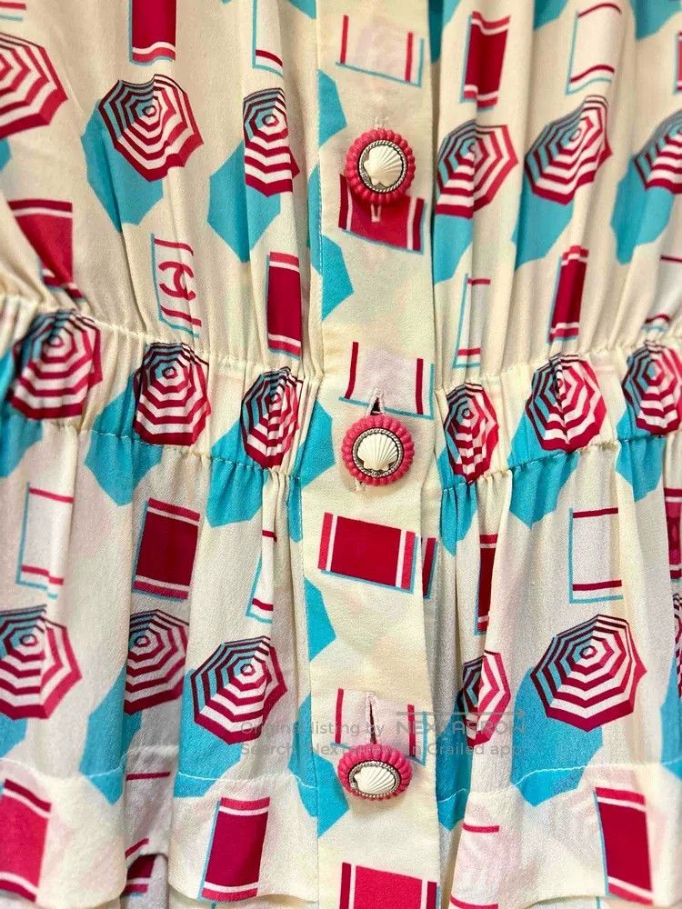 Chanel Chanel Beach series red and blue shell button graffiti dre Size XXS / US 00 / IT 34 - 4 Thumbnail