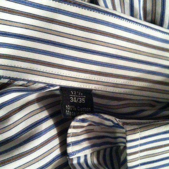 David Donahue DAVID DONAHUE MEN'S 100%COTTON DRESS SHIRT SIZE: 17.5/34-35 Size US XL / EU 56 / 4 - 9 Thumbnail