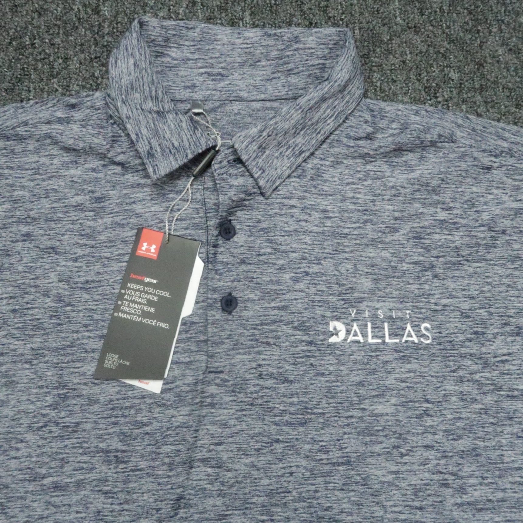 Under Armour Under Armour Shirt Mens XL Blue UA Elevated Heather Polo Loose Performance NWT Size US XL / EU 56 / 4 - 2 Thumbnail