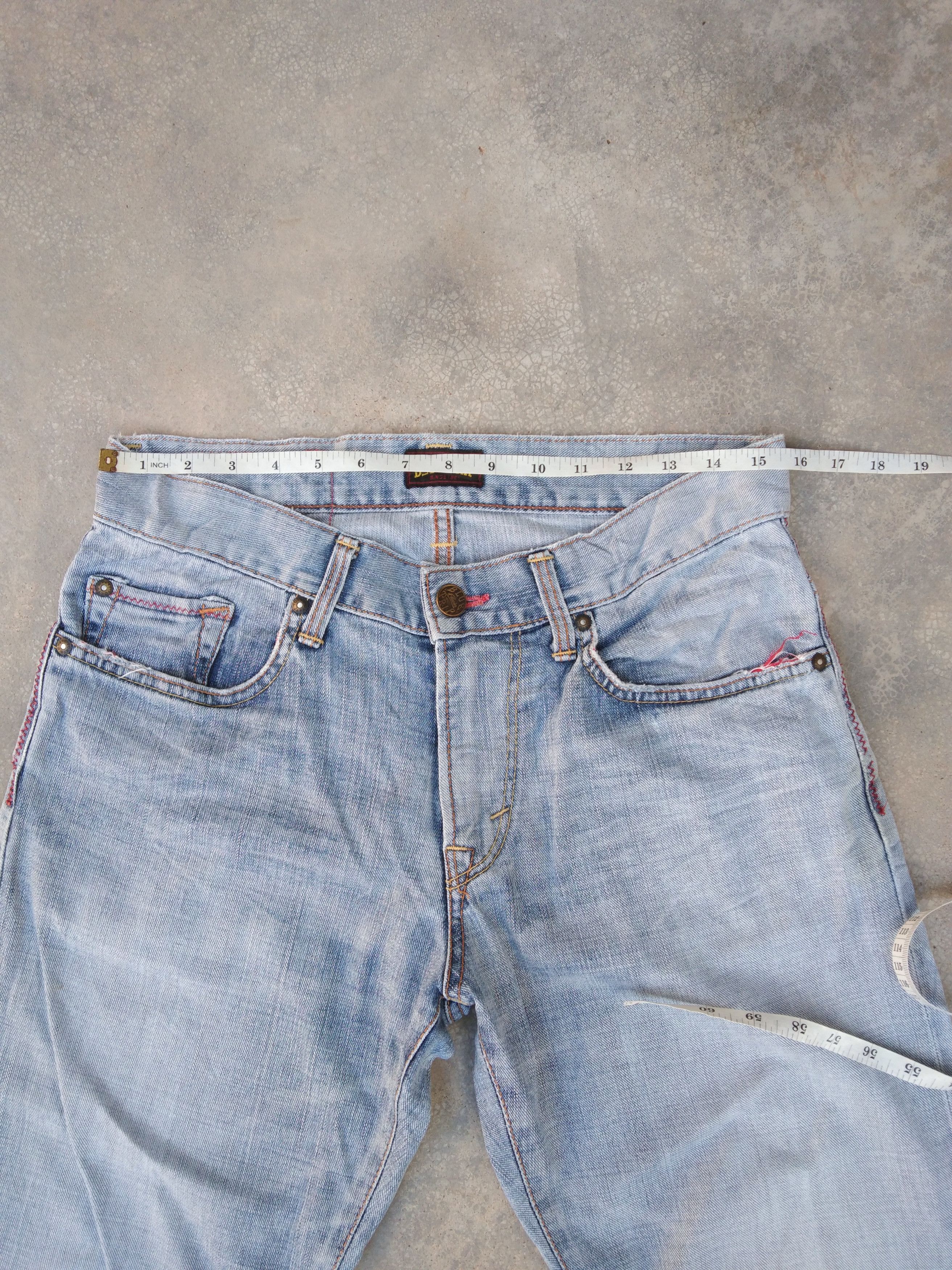 Japanese Brand Vintage Faded Blue Edwin Distressed Jeans 31x34 Size US 31 - 6 Thumbnail