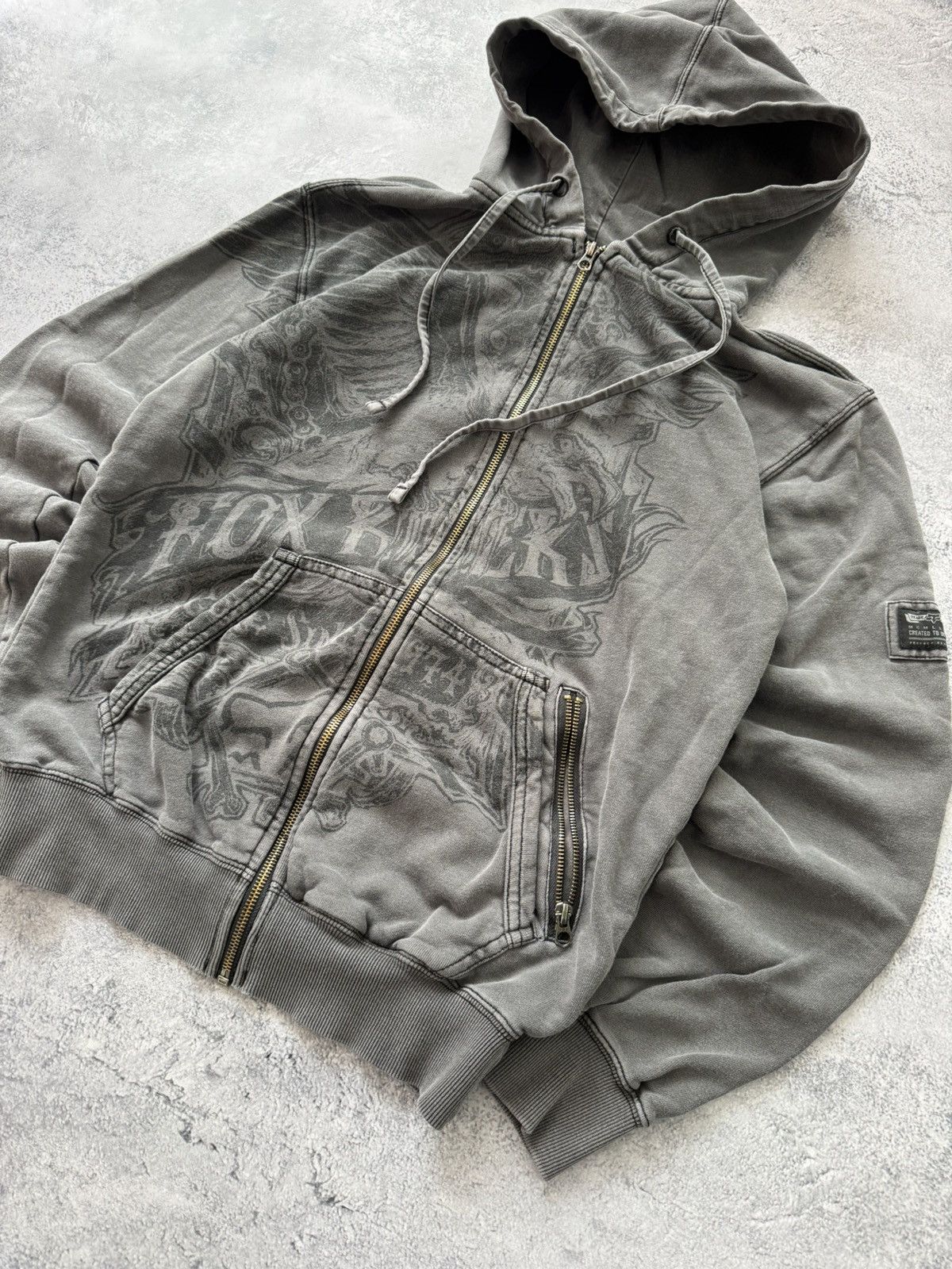 Fox Racing Fox Racing y2k Skater Faded zip up hoodie opium rare Size US S / EU 44-46 / 1 - 2 Thumbnail