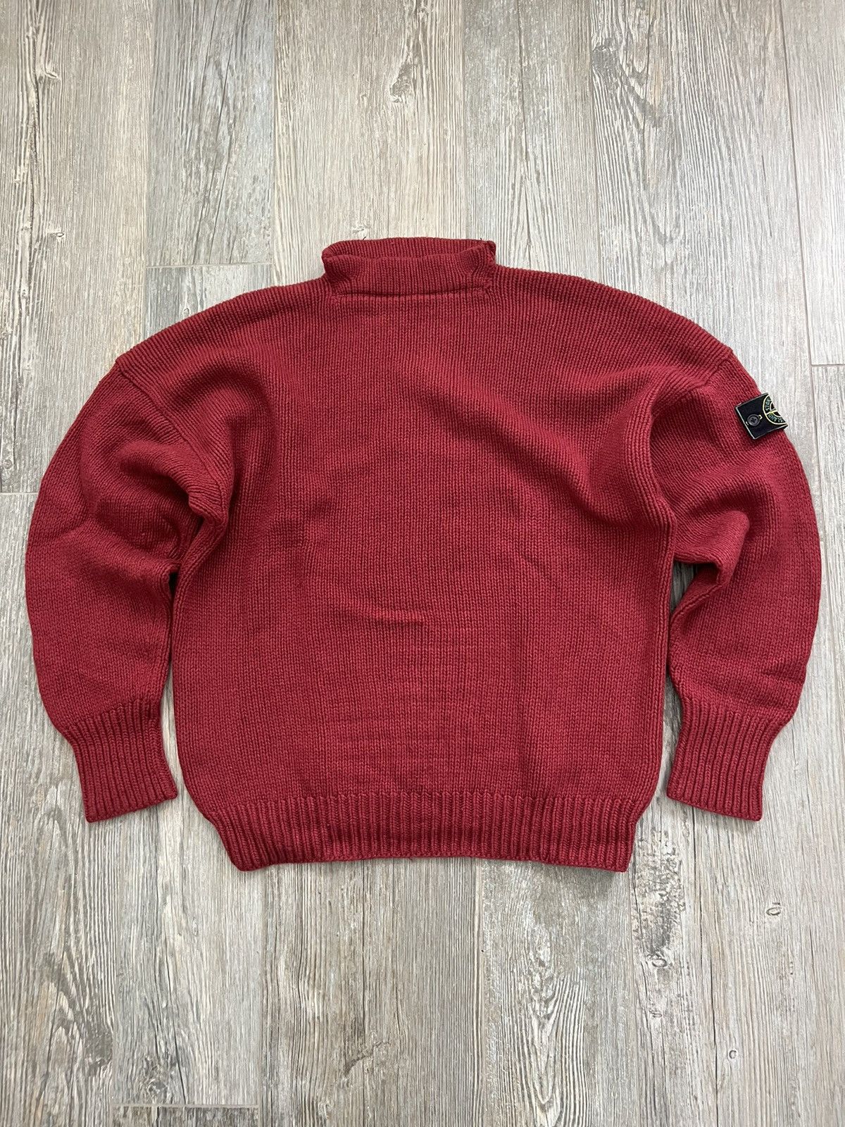 image of Massimo Osti x Stone Island 1980S Knitwear in Red, Men's (Size Medium)