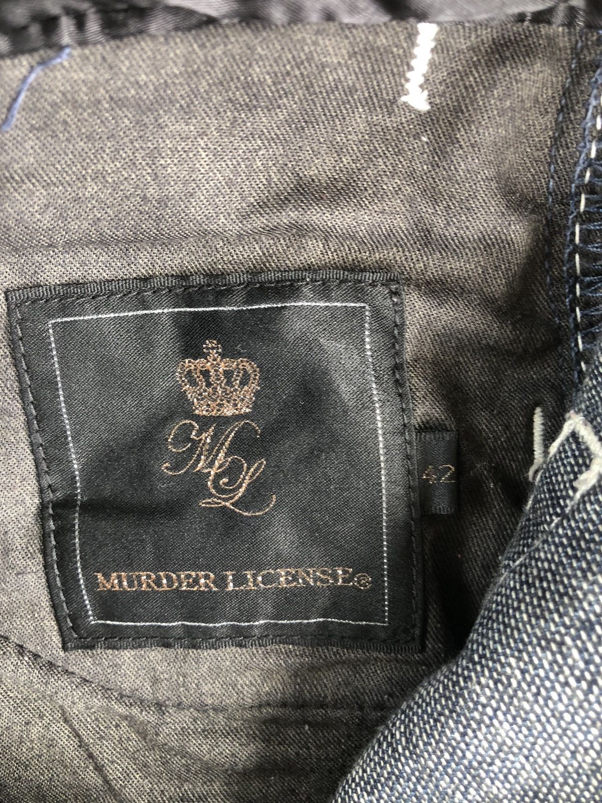 パンツ \"MURDER LICENSE\" WrinkleDustyFlaredDenim MURDER LICENSE WrinkleDustyFlaredDenim