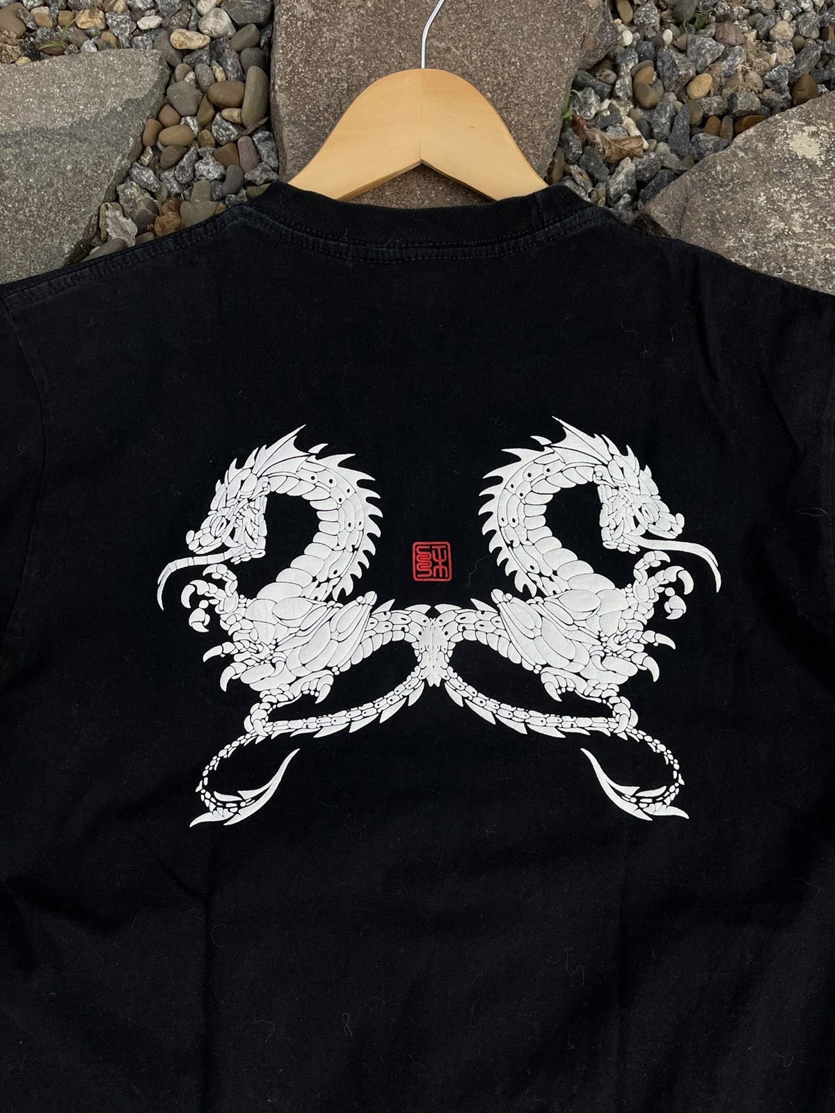 Stussy × Vintage 90’s Vintage Stussy Outdoor Dragon Black T-shirt Tee Size US L / EU 52-54 / 3 - 3 Thumbnail