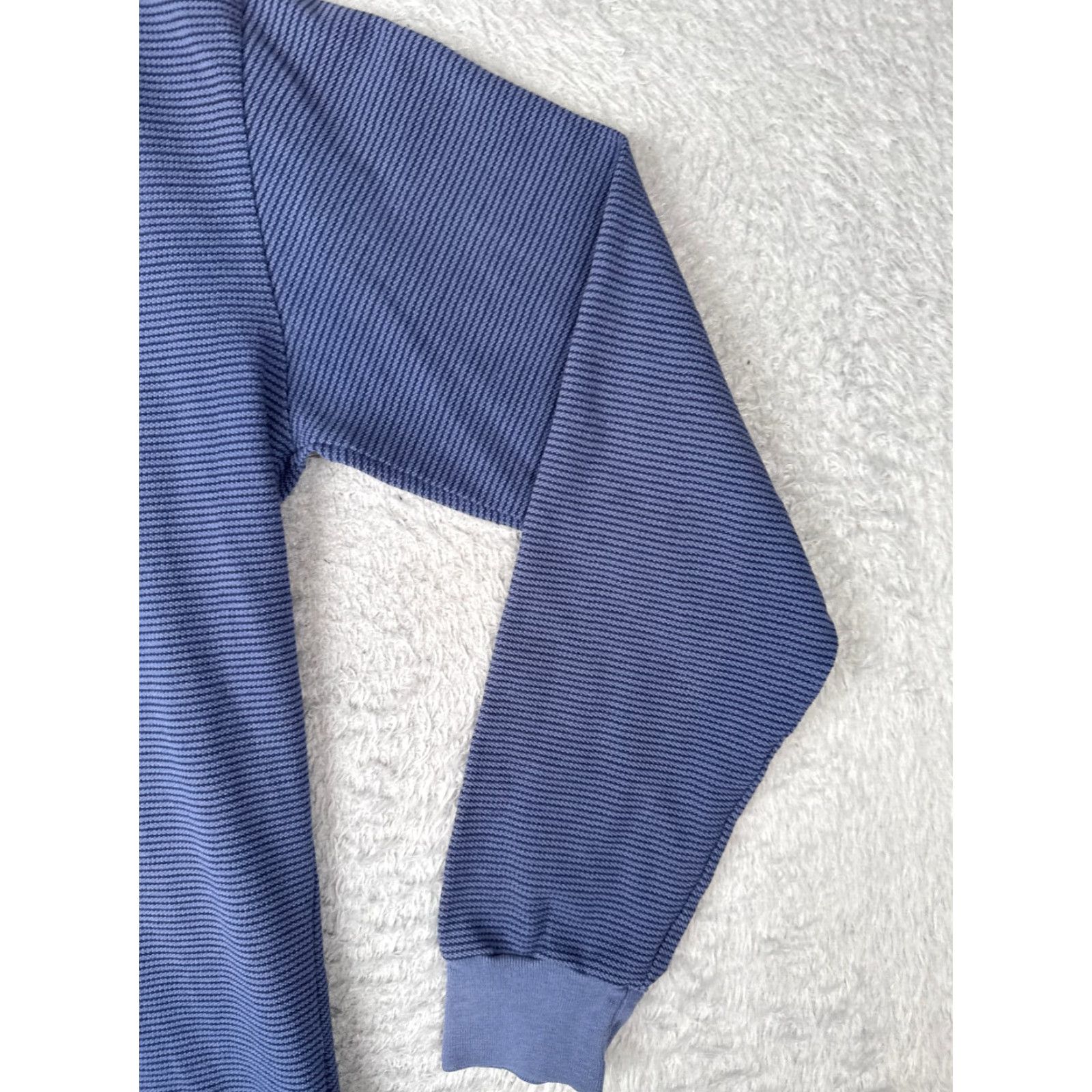 Ralph Lauren VINTAGE Ralph Lauren Polo Shirt Men S Blue Stripe 100% Cotton Slim Fit Long Sleeve Polo Shirt Men Small Blue Stripe 70s Theme Mens Size US S / EU 44-46 / 1 - 2 Thumbnail