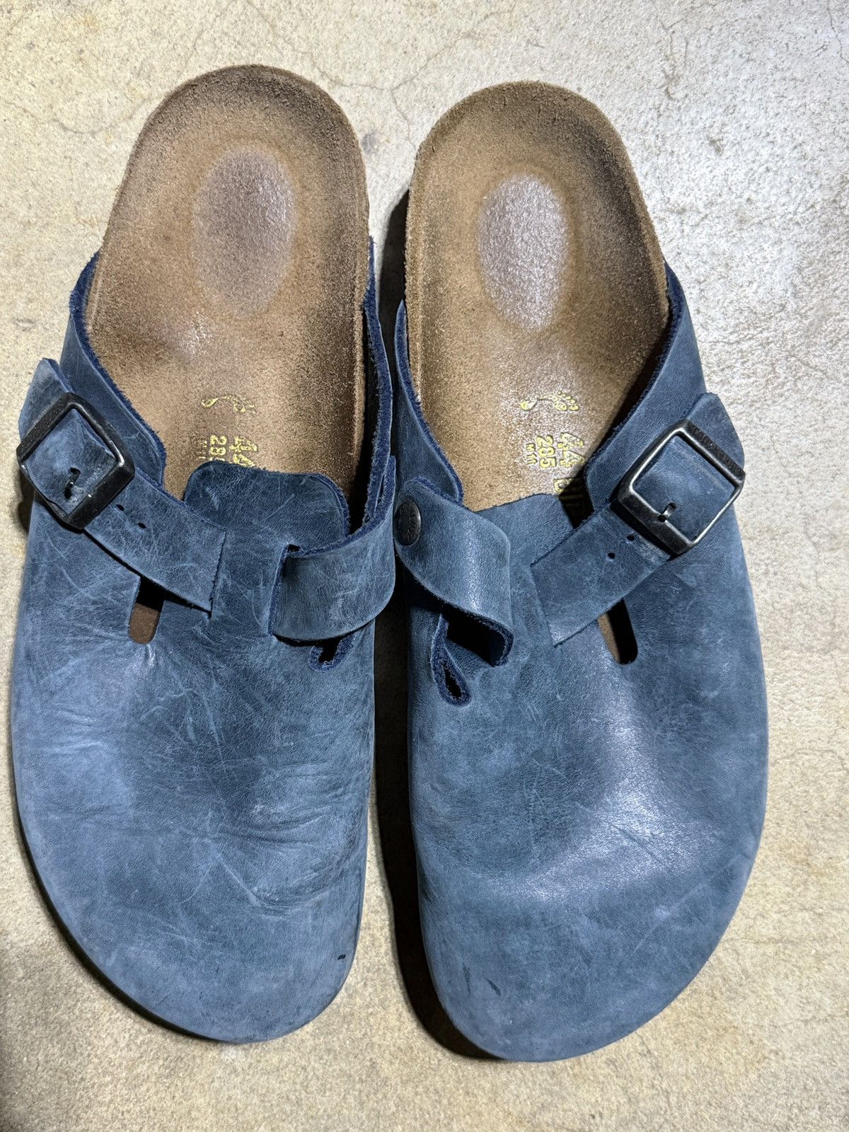 Birkenstock Birkenstock Boston Blue Leather Size US 11 / EU 44 - 3 Thumbnail