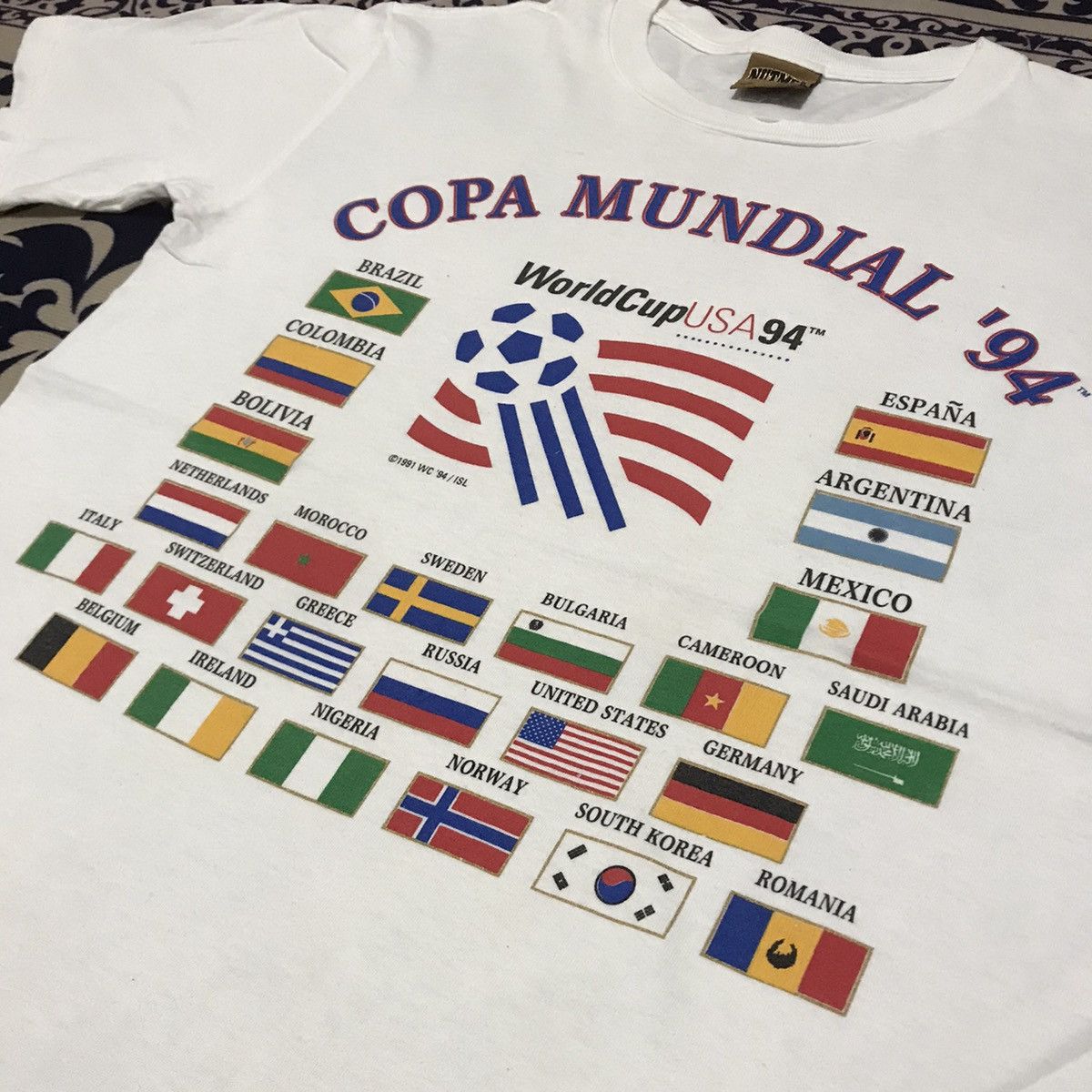 Nutmeg × Vintage VINTAGE WORLD CUP USA 94s RARE TEE Size US M / EU 48-50 / 2 - 4 Thumbnail