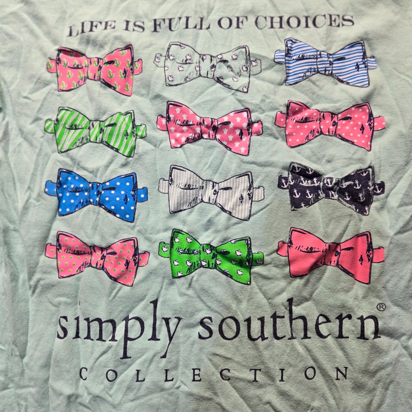 Alife Simply Southern Shirt Adult Women's Size S Blue Life Is Full Of Choices Graphic Tee T-Shirt- Womens Size S / US 4 / IT 40 - 2 Thumbnail