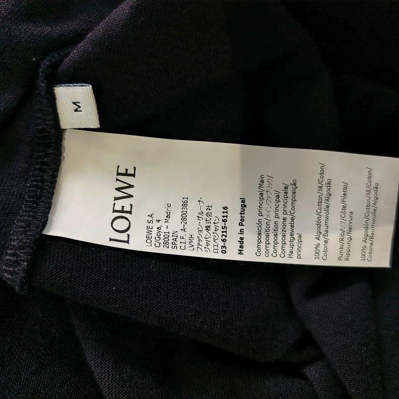 Loewe Loewe Black embroidered logo short sleeves Size US M / EU 48-50 / 2 - 5 Thumbnail