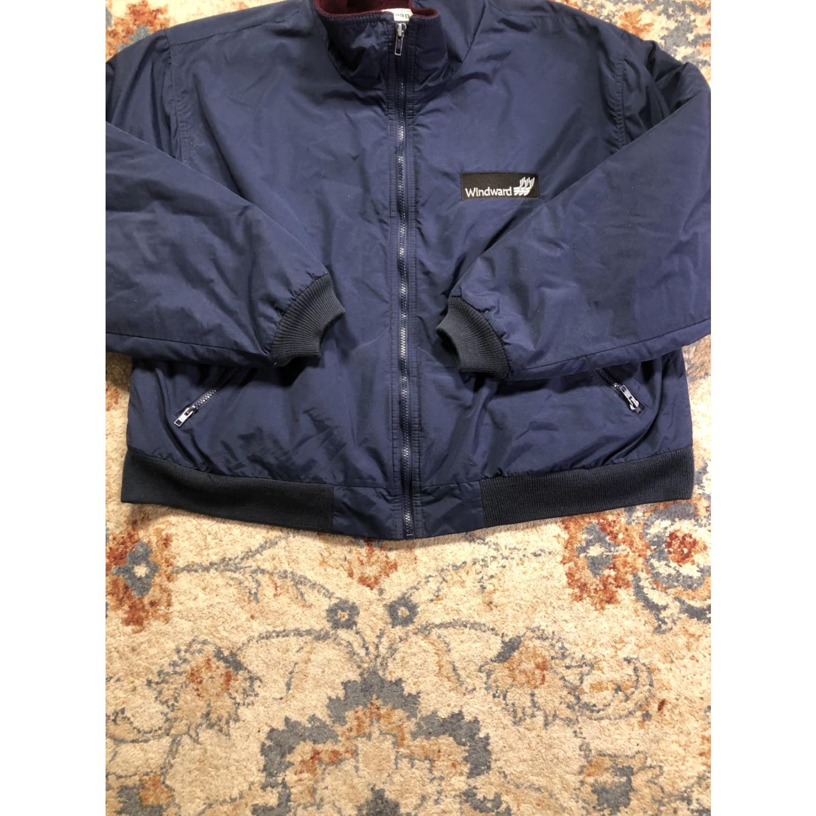 Vintage Vintage L.L.Bean Jacket Mens Large Blue Nylon Warm-up Bomber Windward Fleece 90s Size US L / EU 52-54 / 3 - 5 Thumbnail