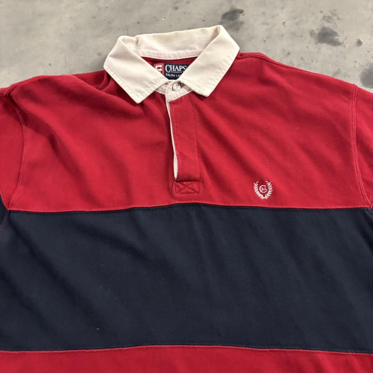 Vintage Crazy Vintage Y2K/2000s Chaps Ralph Lauren Red & Navy Streetwear Polo Shirt! Size XL Size US XL / EU 56 / 4 - 2 Thumbnail