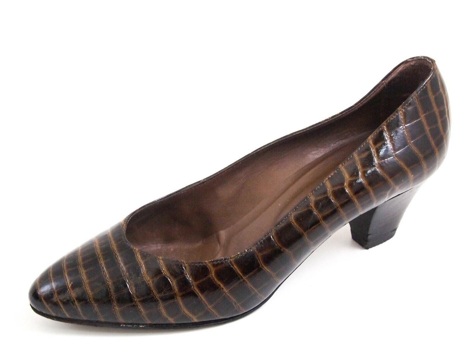 Prada Prada Croc Heels Pumps Brown Womens Size US 7 EU 37 Size US 7 / IT 37 - 1 Thumbnail