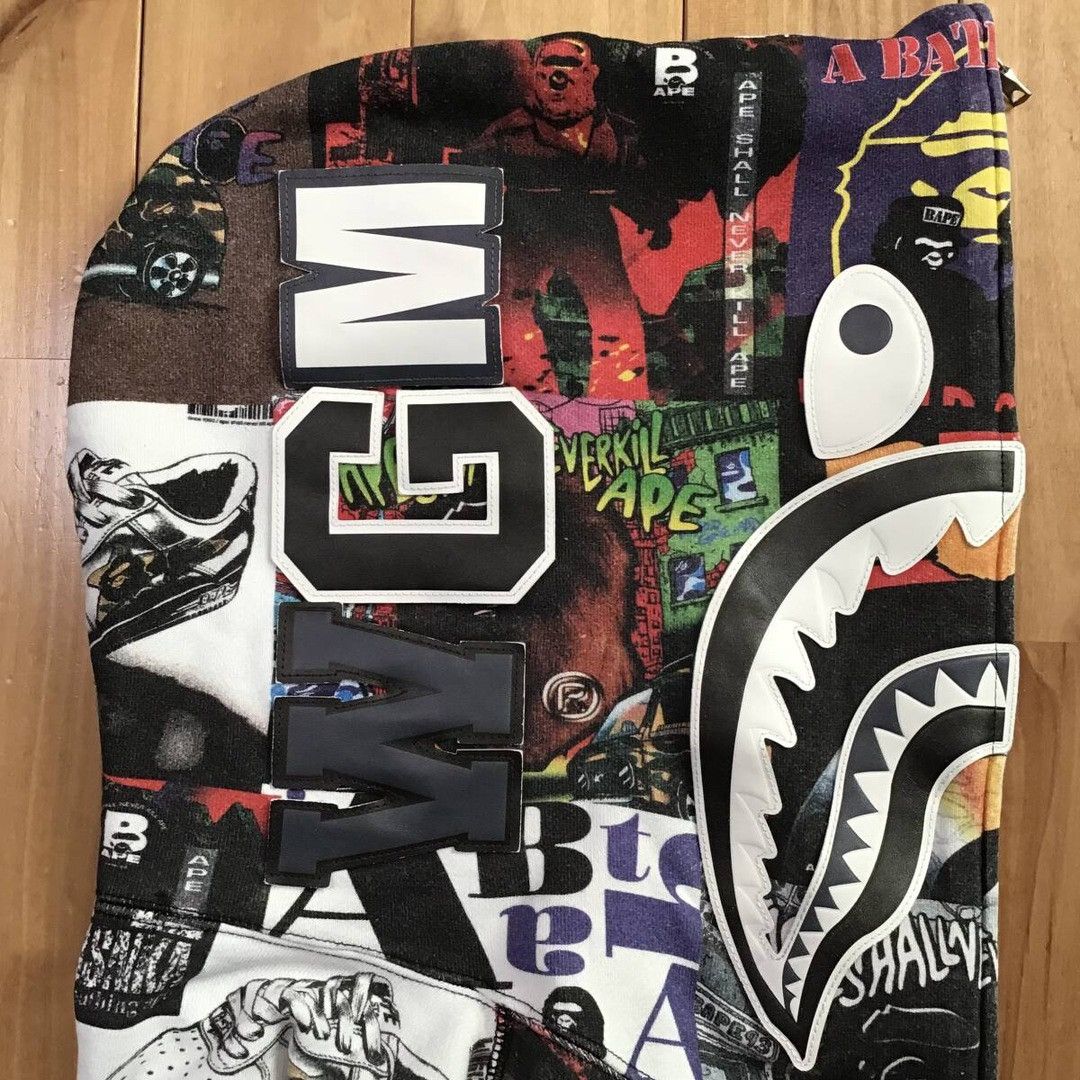 Bape BAPE Album Monogram Shark Full Zip Hoodie a bathing ape Size US S / EU 44-46 / 1 - 4 Thumbnail