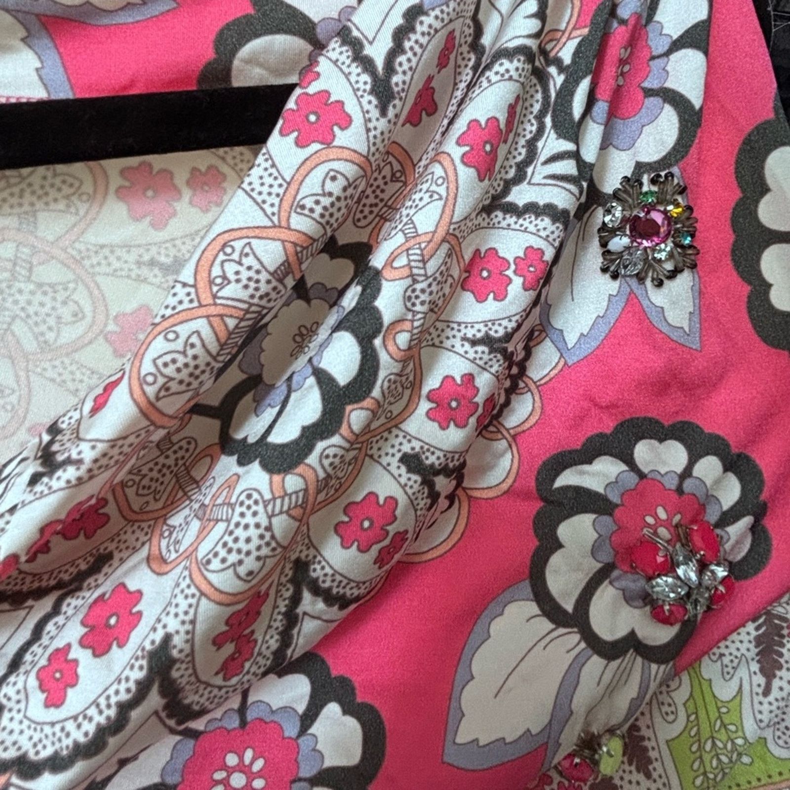 Blumarine NWT Blumarine Pink and Green Floral Dress Women's Size L Size L / US 10 / IT 46 - 2 Thumbnail
