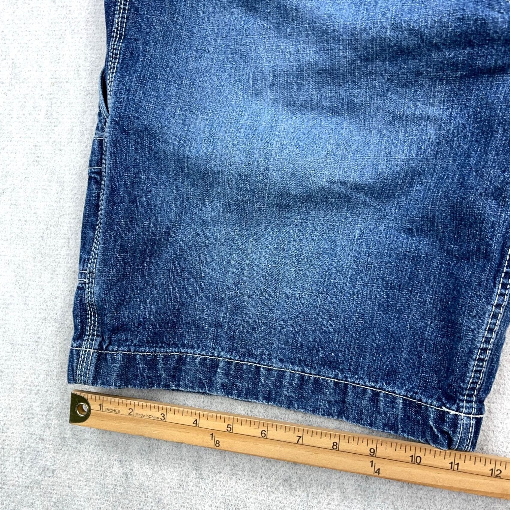 Faded Glory Vintage Faded Glory Shorts Men 36 Denim Bermuda 5-Pocket Relaxed Baggy 90s Hip Hop Grunge Rockabilly Blue Cotton Shirt Shoes Not Included Size US 36 / EU 52 - 4 Thumbnail
