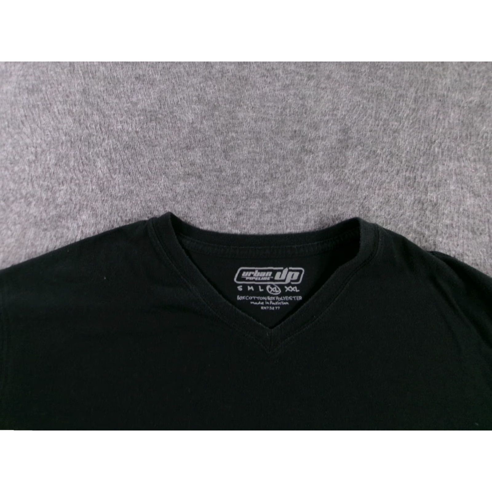 Vintage Urban Pipeline Shirt Men XL Black Short Sleeve Casual Everyday Classic Cotton Blend T-Shirt Mens Size US XL / EU 56 / 4 - 2 Thumbnail