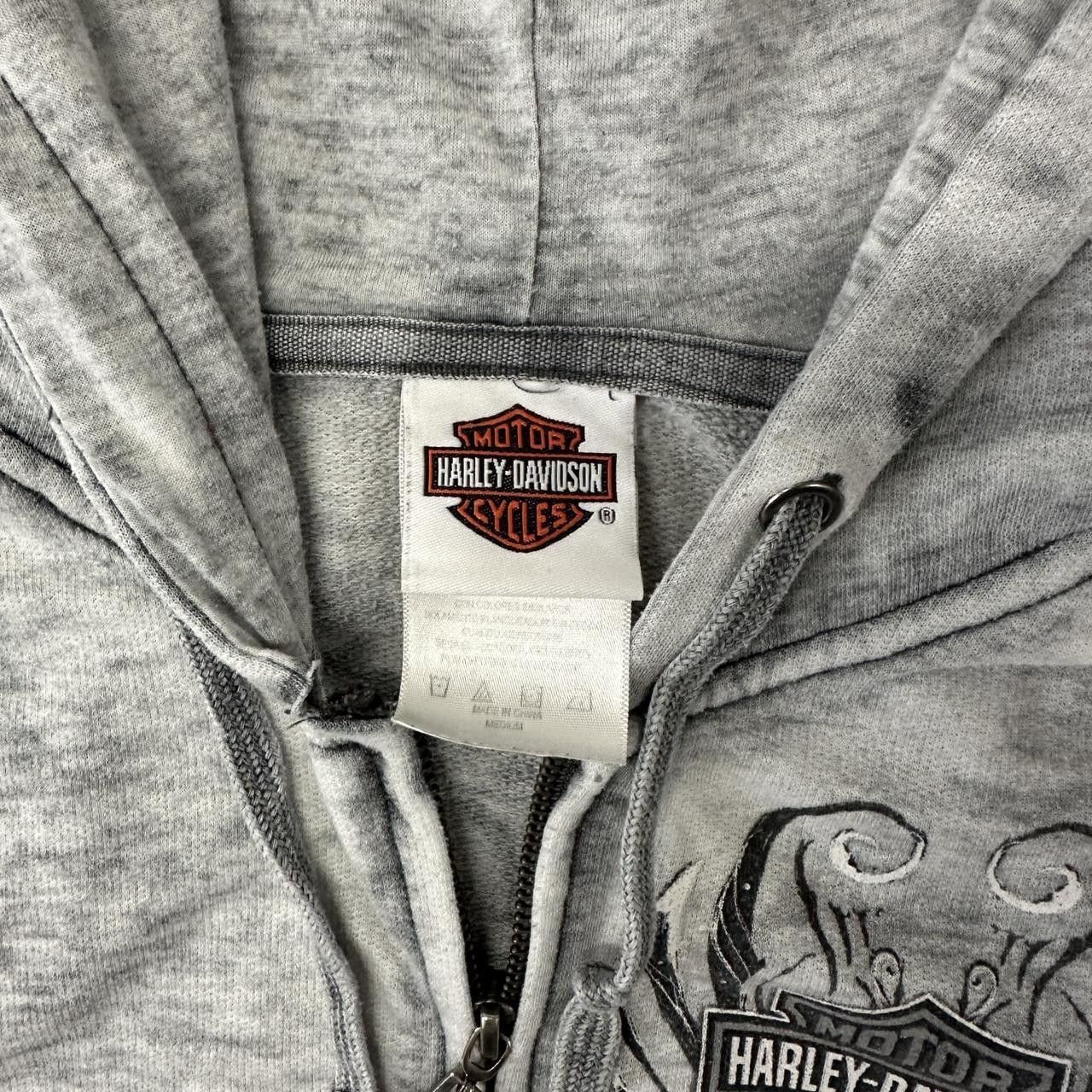 Harley Davidson Y2K Harley Davidson Women’s Zip Up Hoodie Grey Medium Size M / US 6-8 / IT 42-44 - 5 Thumbnail