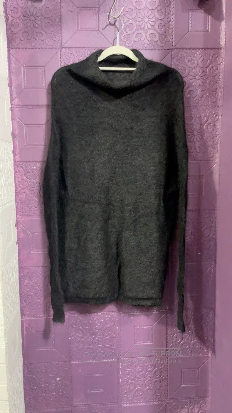 Rick Owens Rick Owens Grey half turtleneck mohair silk mulberry silk Size S / US 4 / IT 40 - 1 Thumbnail