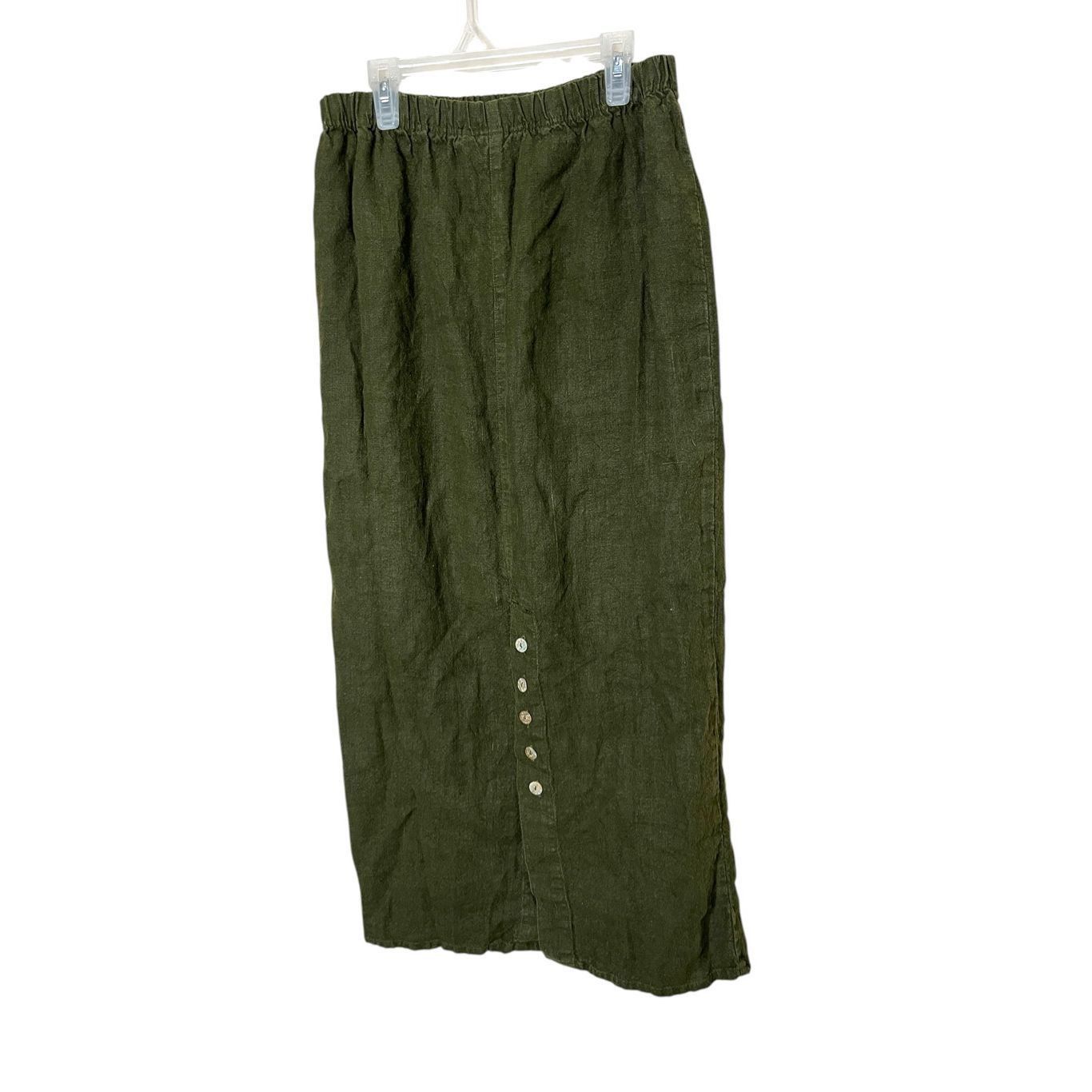 Other Vintage Two Star Dog 100% Hemp Green Maxi Skirt Size Medium Size 28" / US 6 / IT 42 - 4 Thumbnail