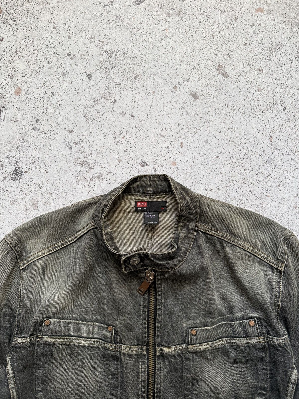 Diesel Vintage Diesel bomber moto jacket washed sun faded Size US XL / EU 56 / 4 - 2 Thumbnail