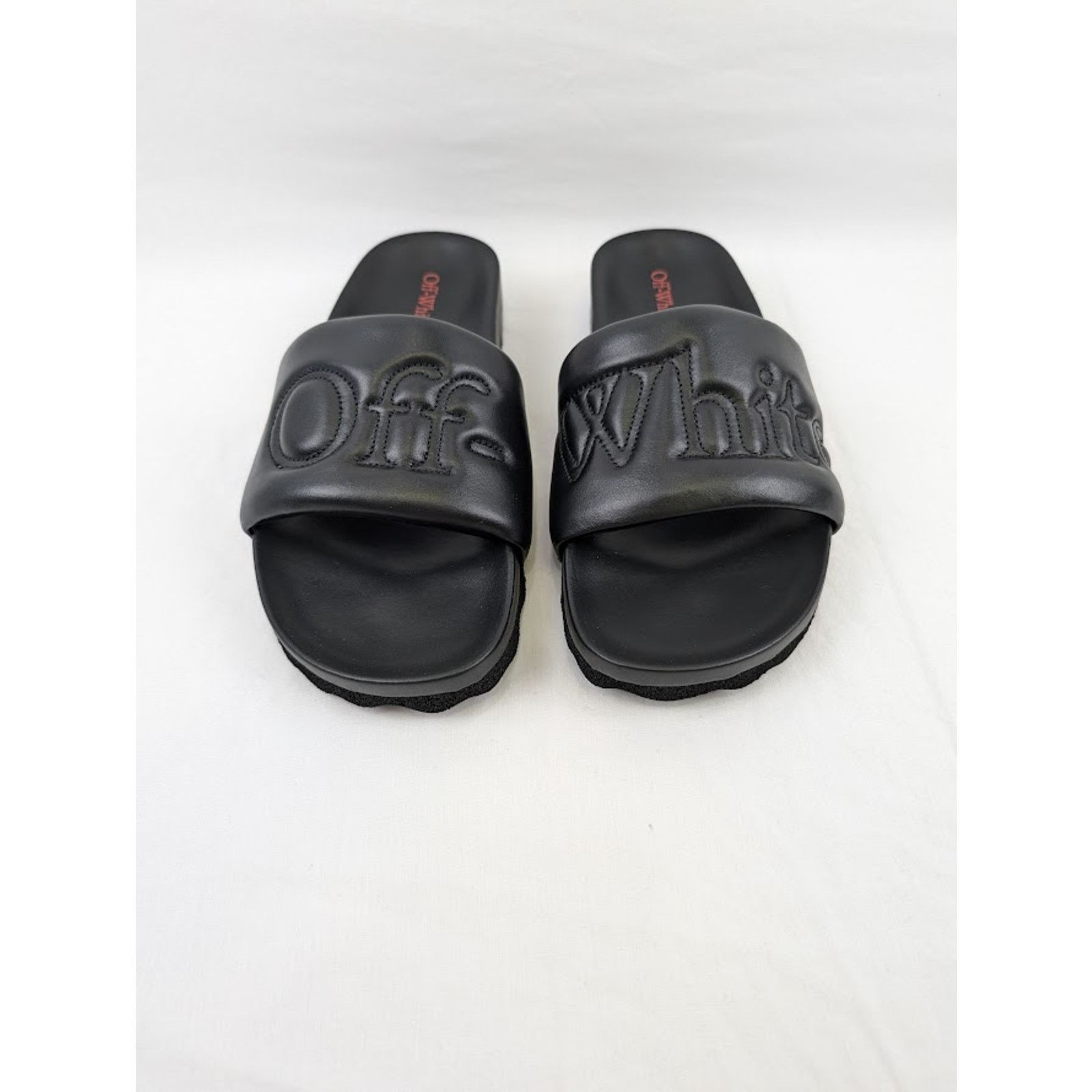 Off-White o1rshd1 Bookish Leather Slider in Black Size US 12 / EU 45 - 12 Thumbnail