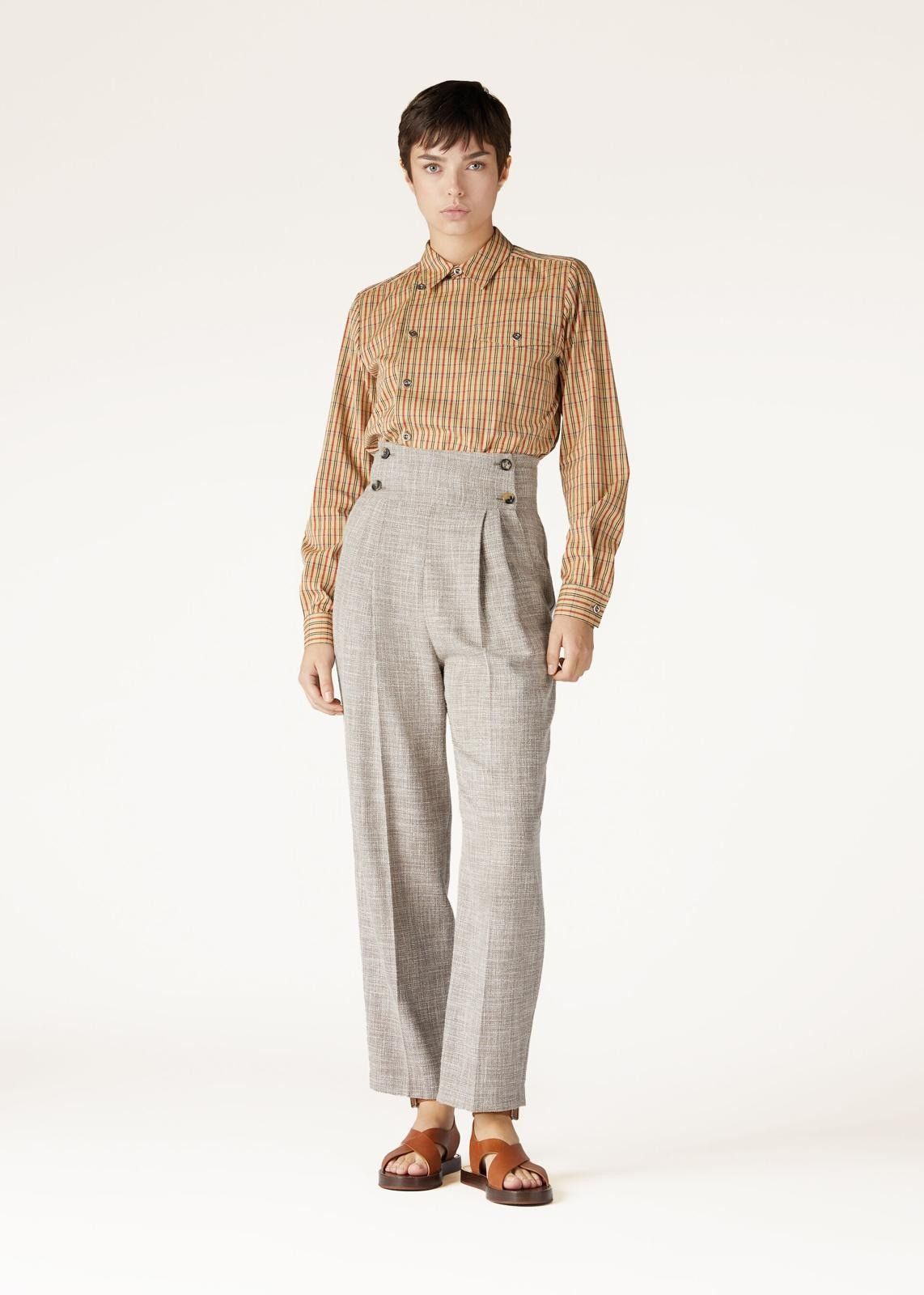 Loro Piana o1srvl11e0725 FAN7184 Chantel Cotton/Silk Shirt Multicolor Size L / US 10 / IT 46 - 5 Thumbnail