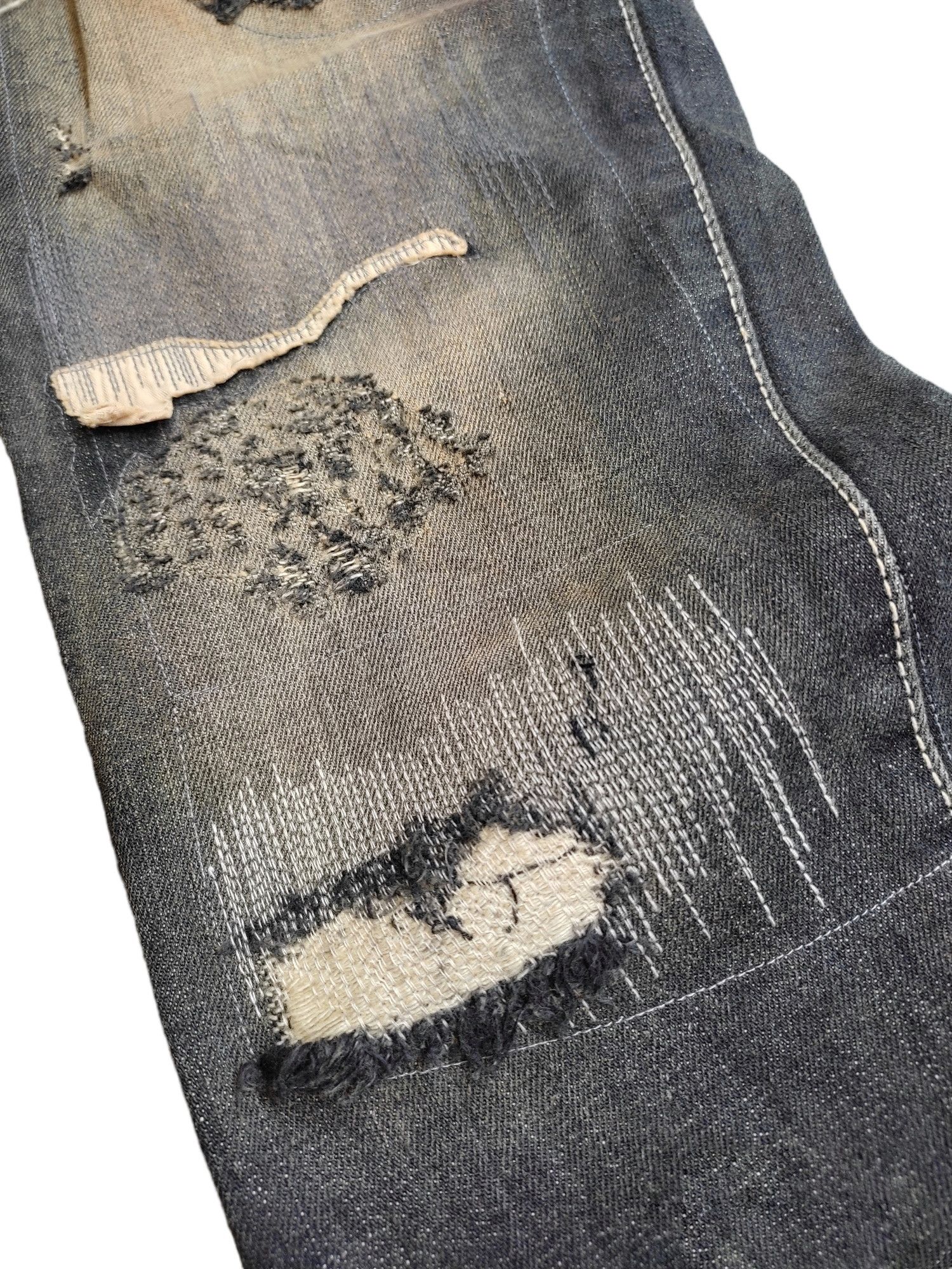 If Six Was Nine 👑Mania's distressed boro Selvedge pants👑 Size US 30 / EU 46 - 7 Thumbnail