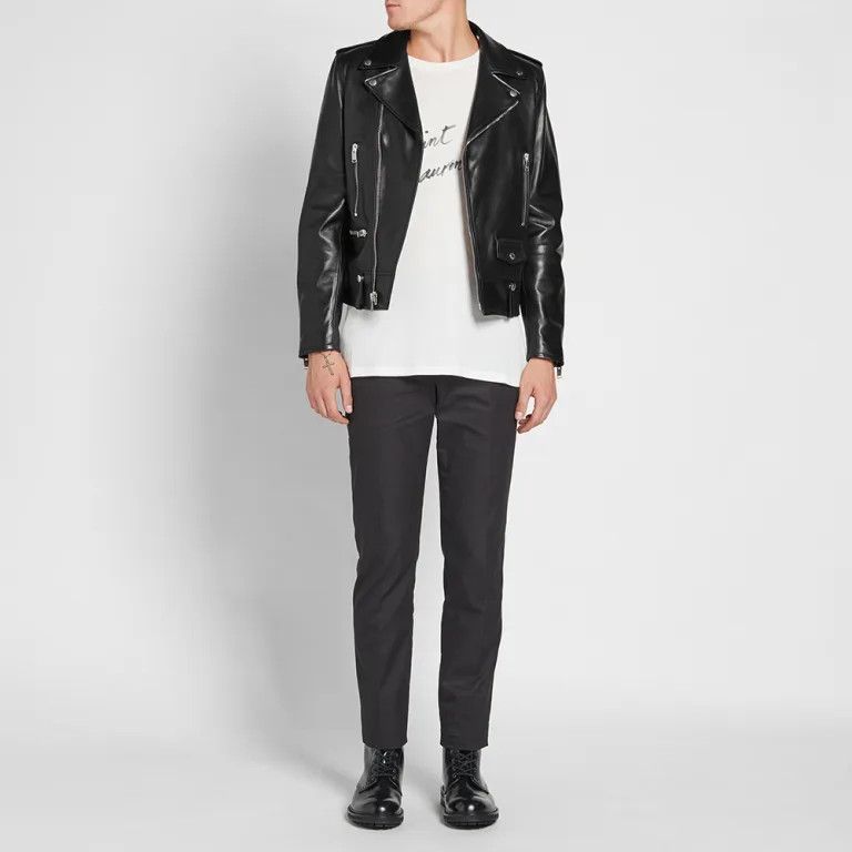 Saint Laurent Paris o1bcso1str0924 Motorcycle Jacket in Black Size US L / EU 52-54 / 3 - 4 Thumbnail