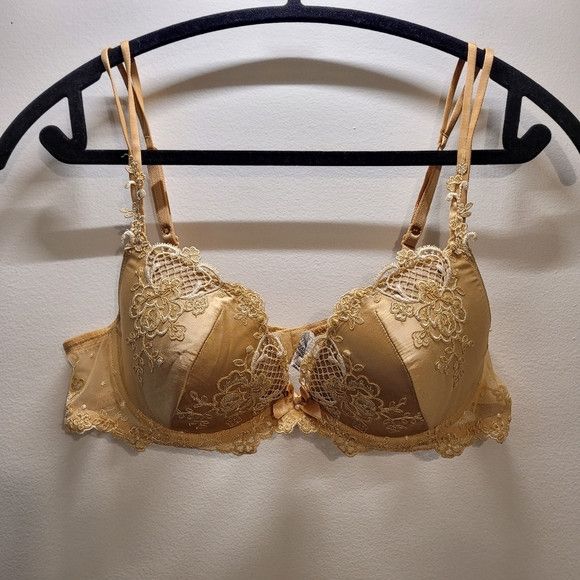 Other Lise Charmel Vintage Golden Floral Bra - 36b Size ONE SIZE - 1 Thumbnail