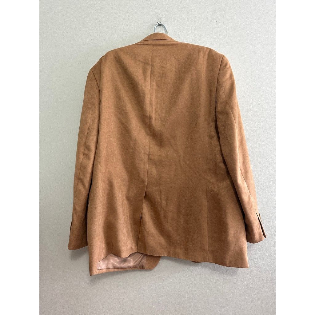 Chaps Chaps tan faux suede two button blazer size 42R Size 42R - 3 Thumbnail