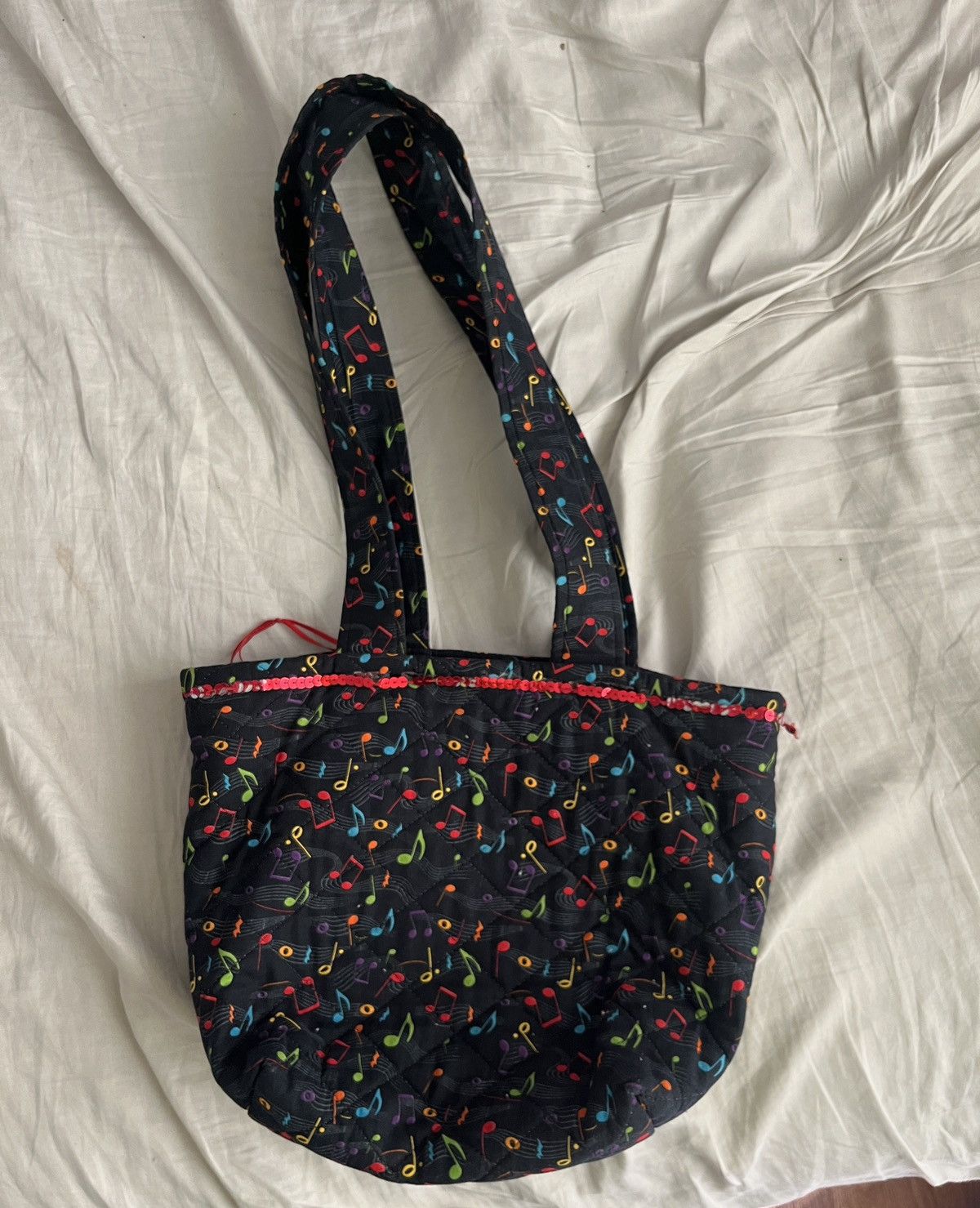Homemade Vintage Homemade Music Note Tote Bag Size ONE SIZE - 1 Thumbnail