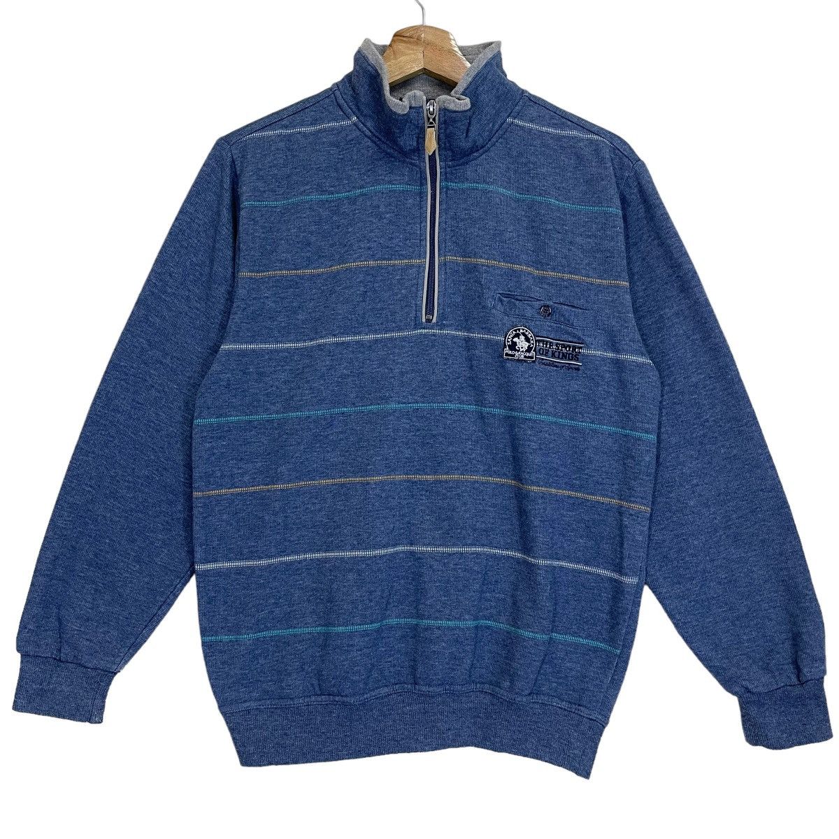 Beverly Hills Polo Club × Japanese Brand × Polo Ralph Lauren Santa barbara Small Logo Halfzip Sweatshirt Size US M / EU 48-50 / 2 - 1 Thumbnail