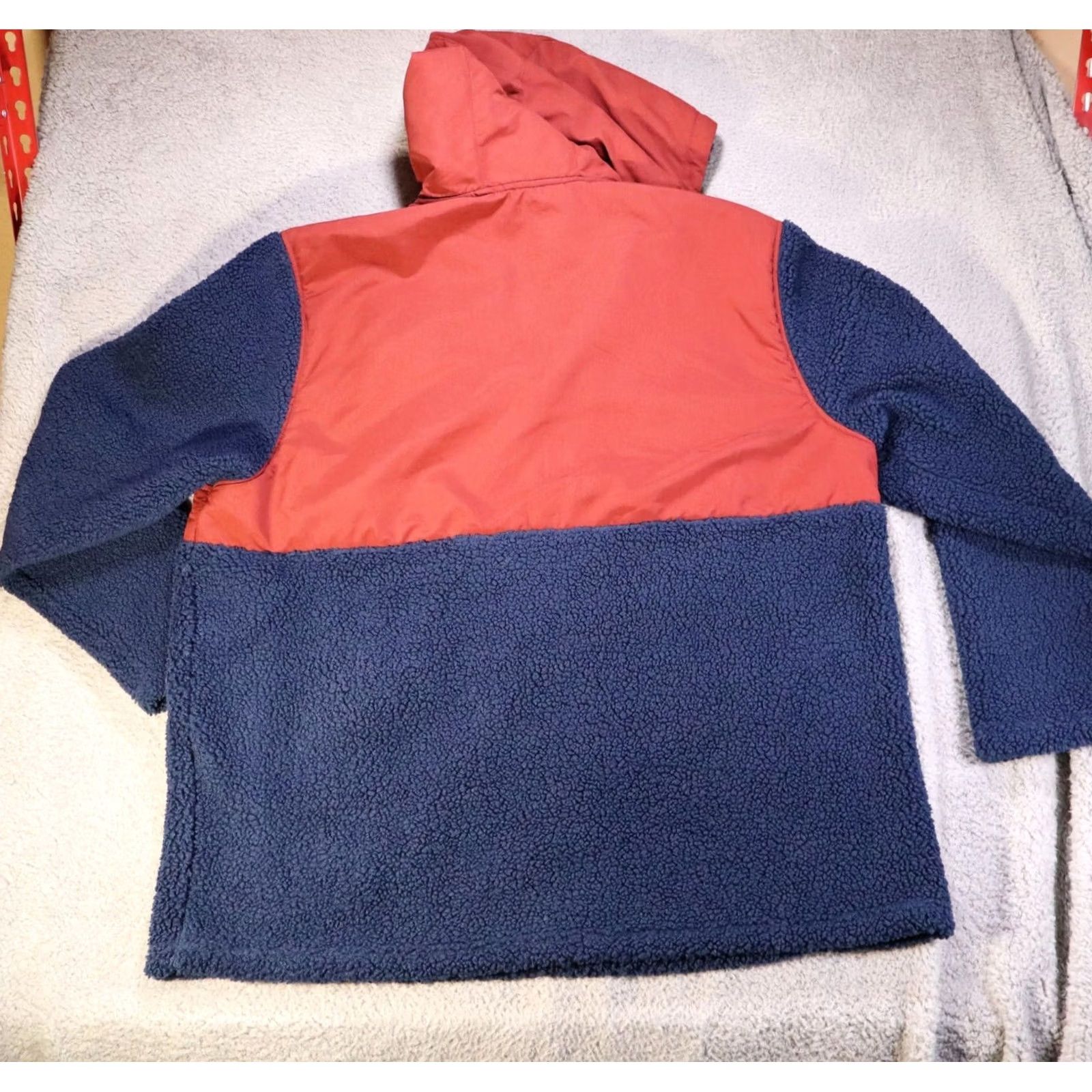 Hurley Hurley Men XXL Obsidian Navy Red Half Zip Sherpa Hoodie Jacket Zip Polyester Anorak Blue Size US XXL / EU 58 / 5 - 7 Thumbnail