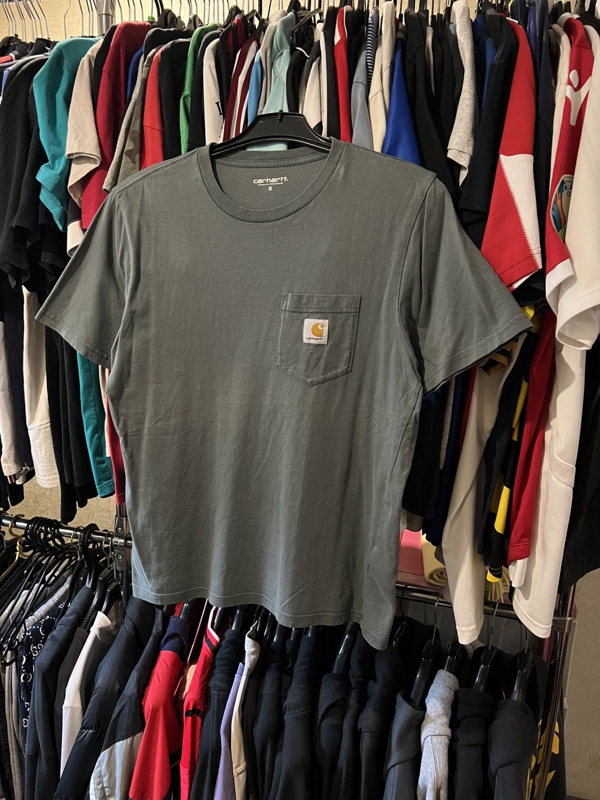 Carhartt VINTAGE CARHARTT POCKET LOGO T-SHIRT GREEN SIZE S HYPE Y2K Size US S / EU 44-46 / 1 - 1 Thumbnail