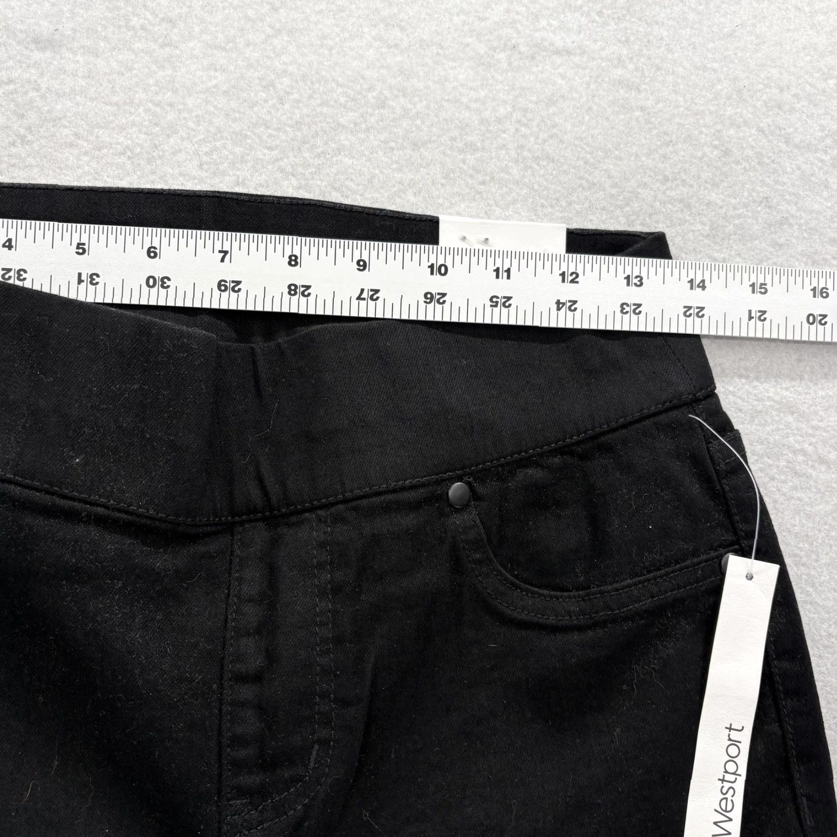Vintage Westport Jegging Jeans Womens 6 Black High Rise Pull On Stretch Slim 5-Pocket Denim Women Black 6 Jeans) Size 28" / US 6 / IT 42 - 3 Thumbnail