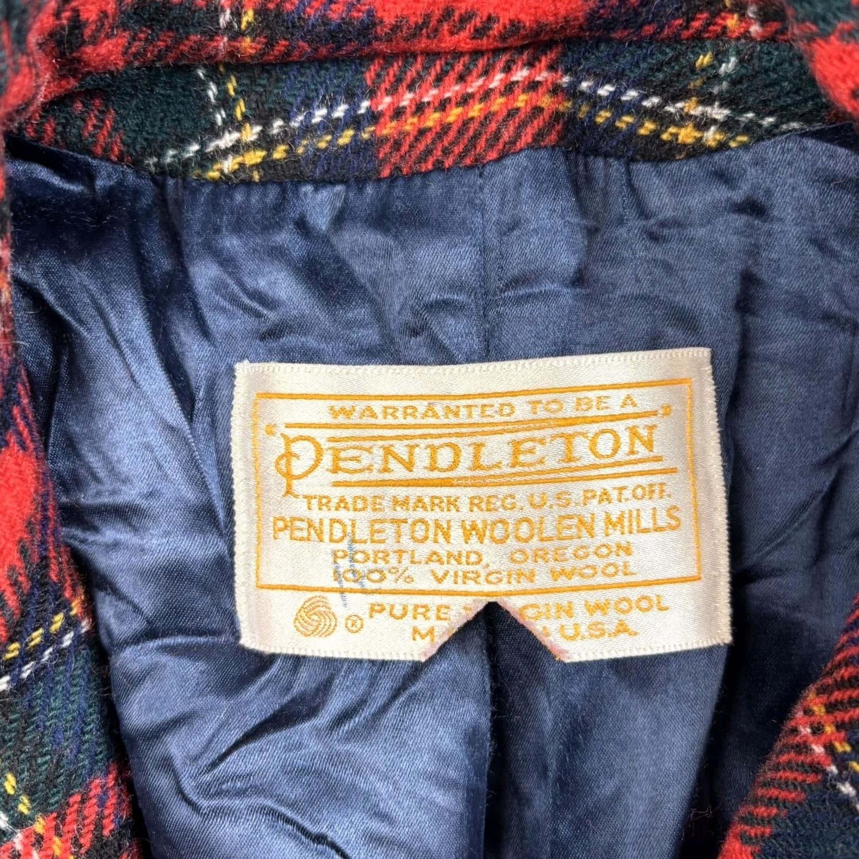 Pendleton VINTAGE Pendleton Wool Pea Coat Women 16 Red Plaid Double Breasted Heritage 70s Size XXL / US 16-18 / IT 52-54 - 3 Thumbnail