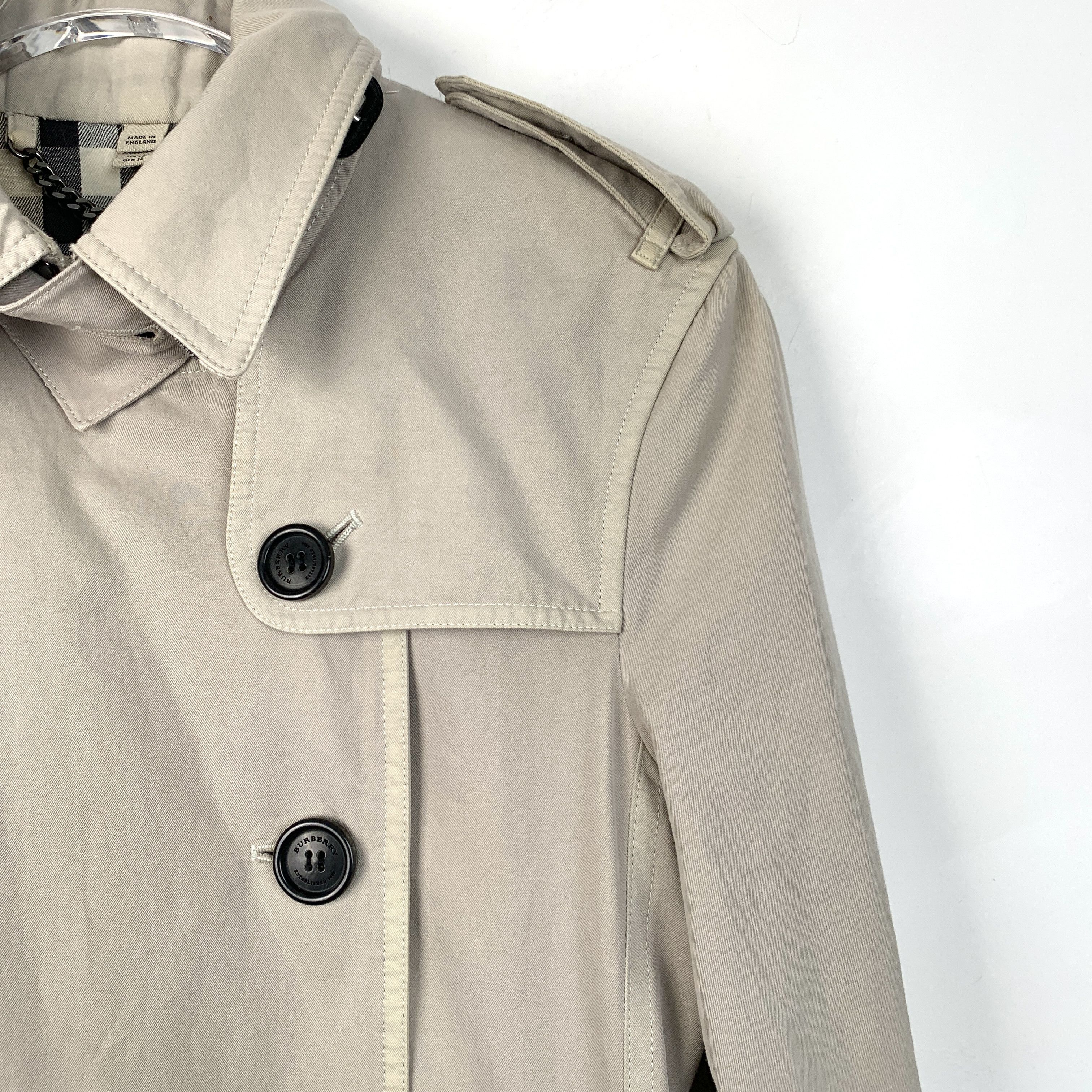 Burberry Burberry Brown Cotton Belted Trench Coat (36 XS) Size XS / US 0-2 / IT 36-38 - 7 Thumbnail