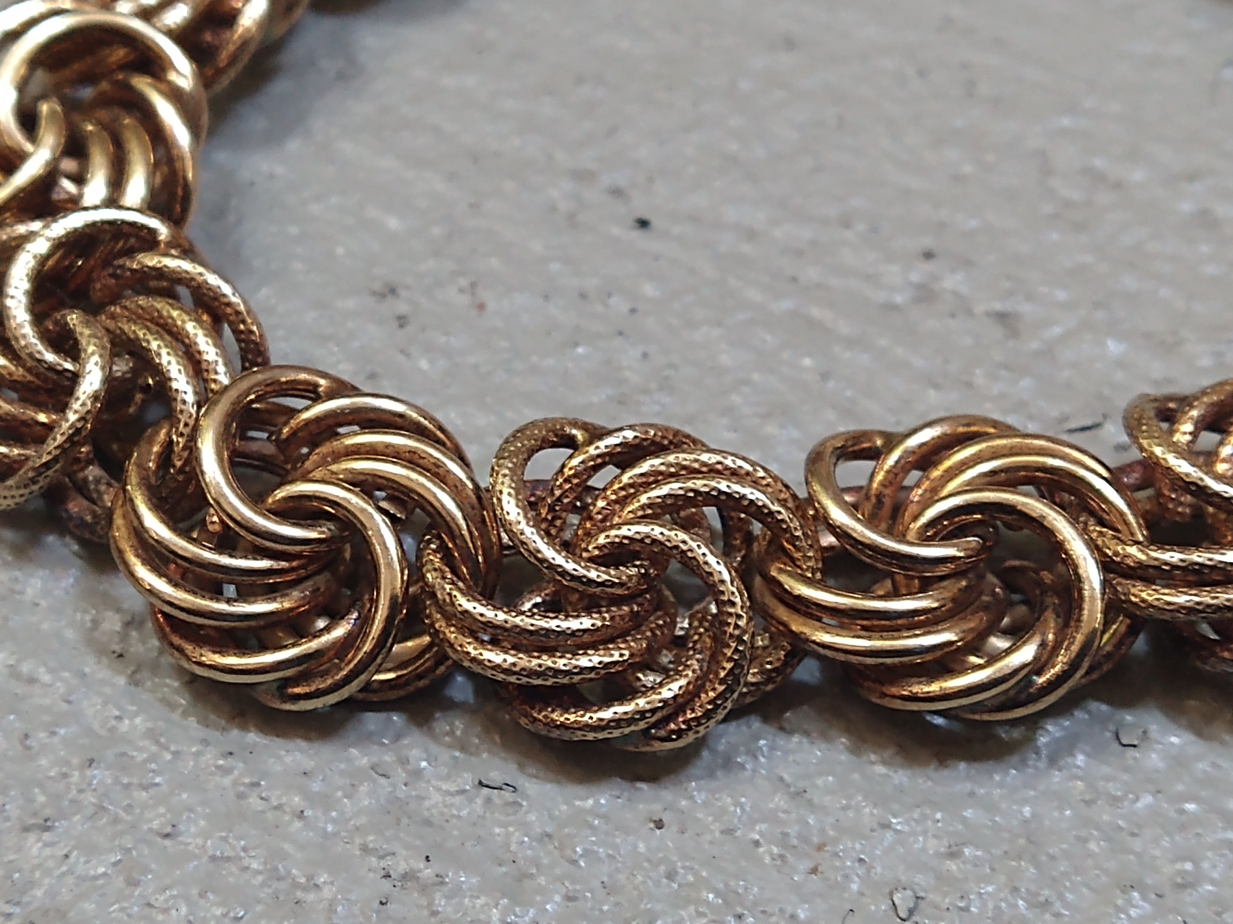 Jewelry Sterling Silver Bracelet Rosetta Link Chain Milor Italy 7.75 Size ONE SIZE - 7 Thumbnail