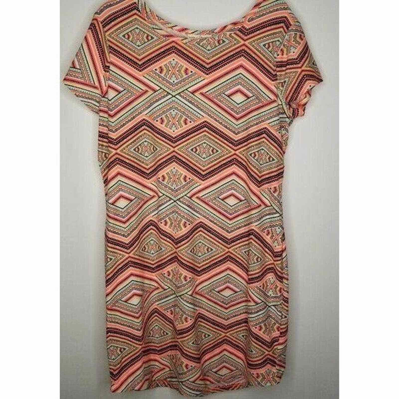 Other Bobbie Brooks Dress Neon Bright Print Juniors Large L Soft Size L / US 10 / IT 46 - 2 Thumbnail