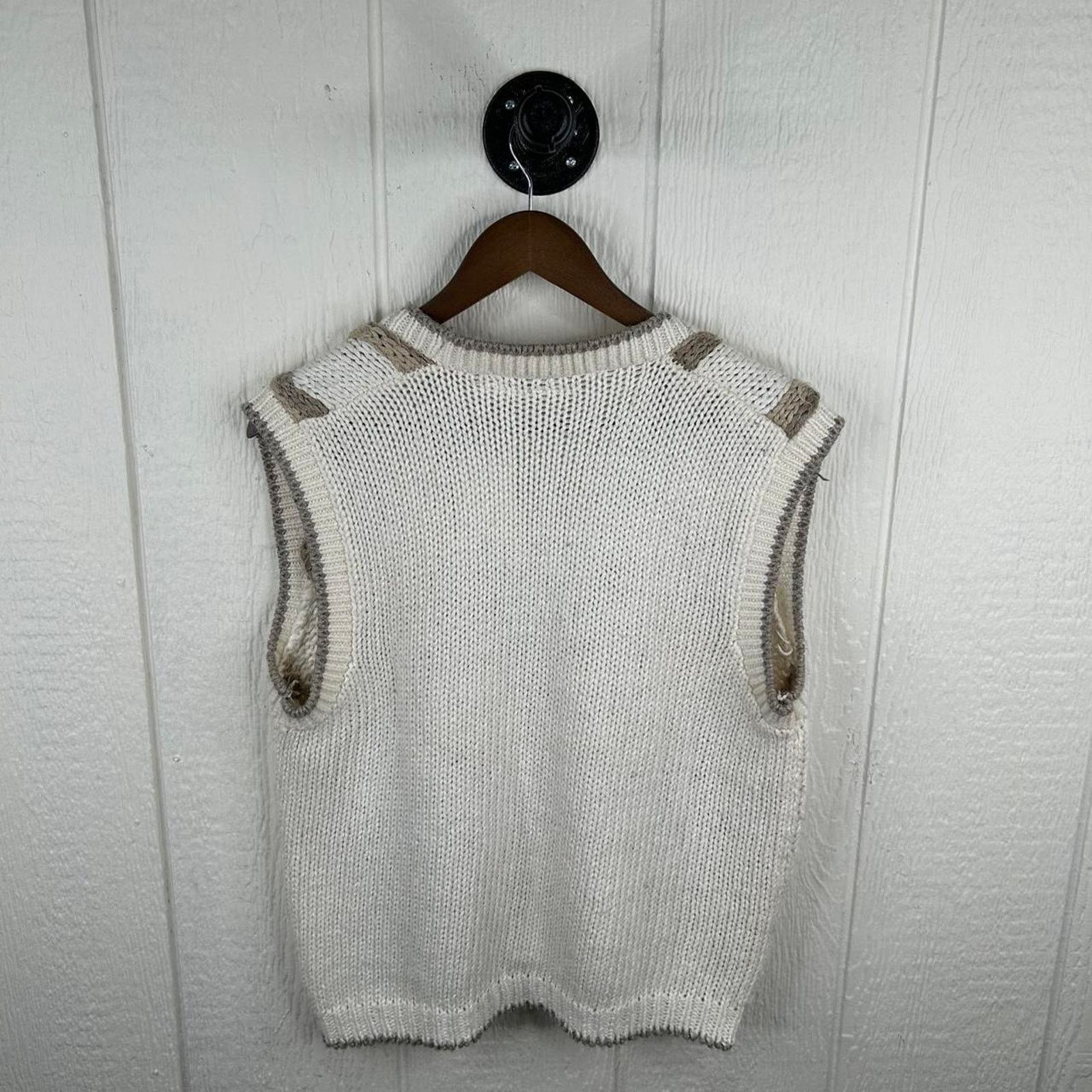 Other Vintage 90’s Hand-Made Rose Flowers Sweater Vest Size Medium Size M / US 6-8 / IT 42-44 - 3 Thumbnail
