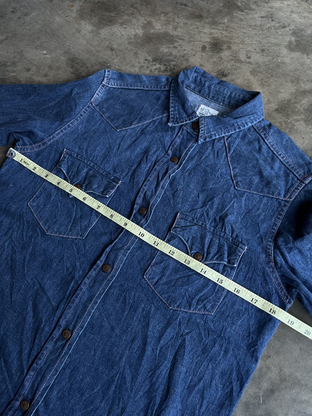 Orslow ORSLOW JAPANESE VINTAGE DENIM BUTTON SHIRTS Size US M / EU 48-50 / 2 - 8 Thumbnail