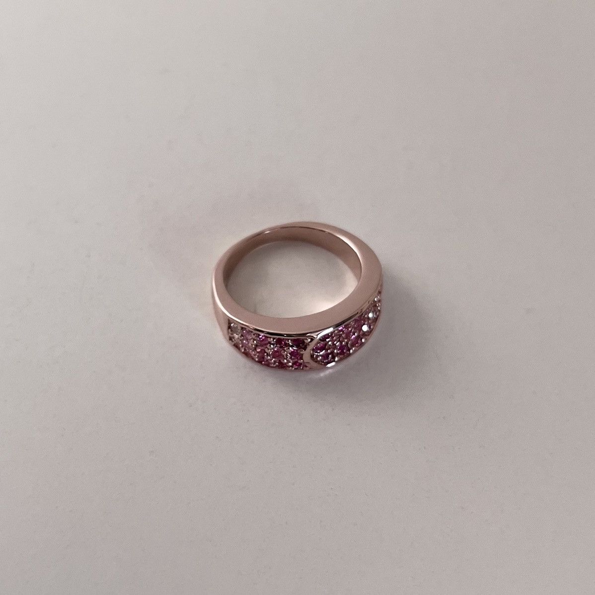 Other 18k rose gold plated pavé belt ring size 8 Size ONE SIZE - 7 Thumbnail