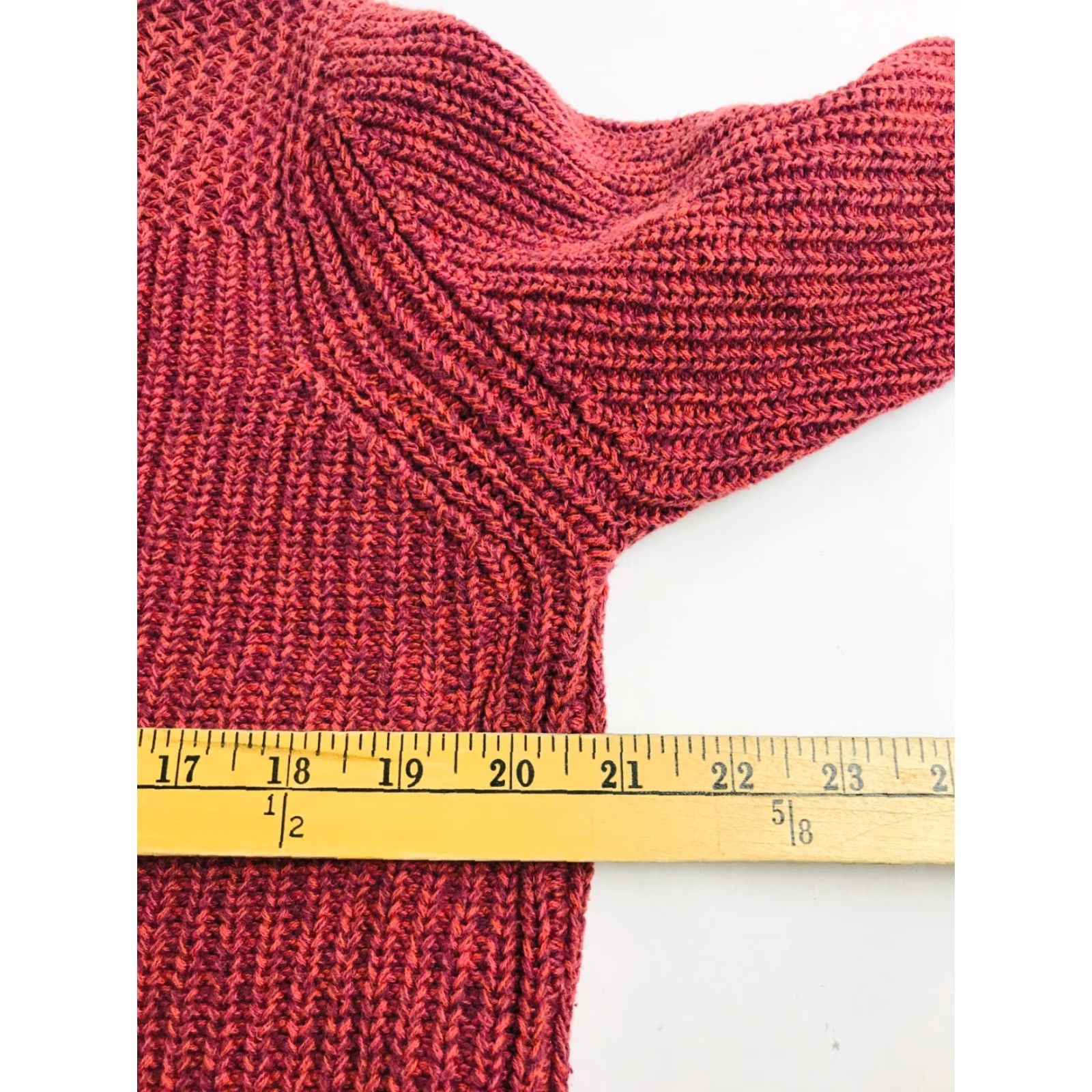 Vintage Guide Series Sweater Women's Small S Pullover Knit Red V-Neck Long Sleeve Burnt Orange Modern Size S / US 4 / IT 40 - 4 Thumbnail