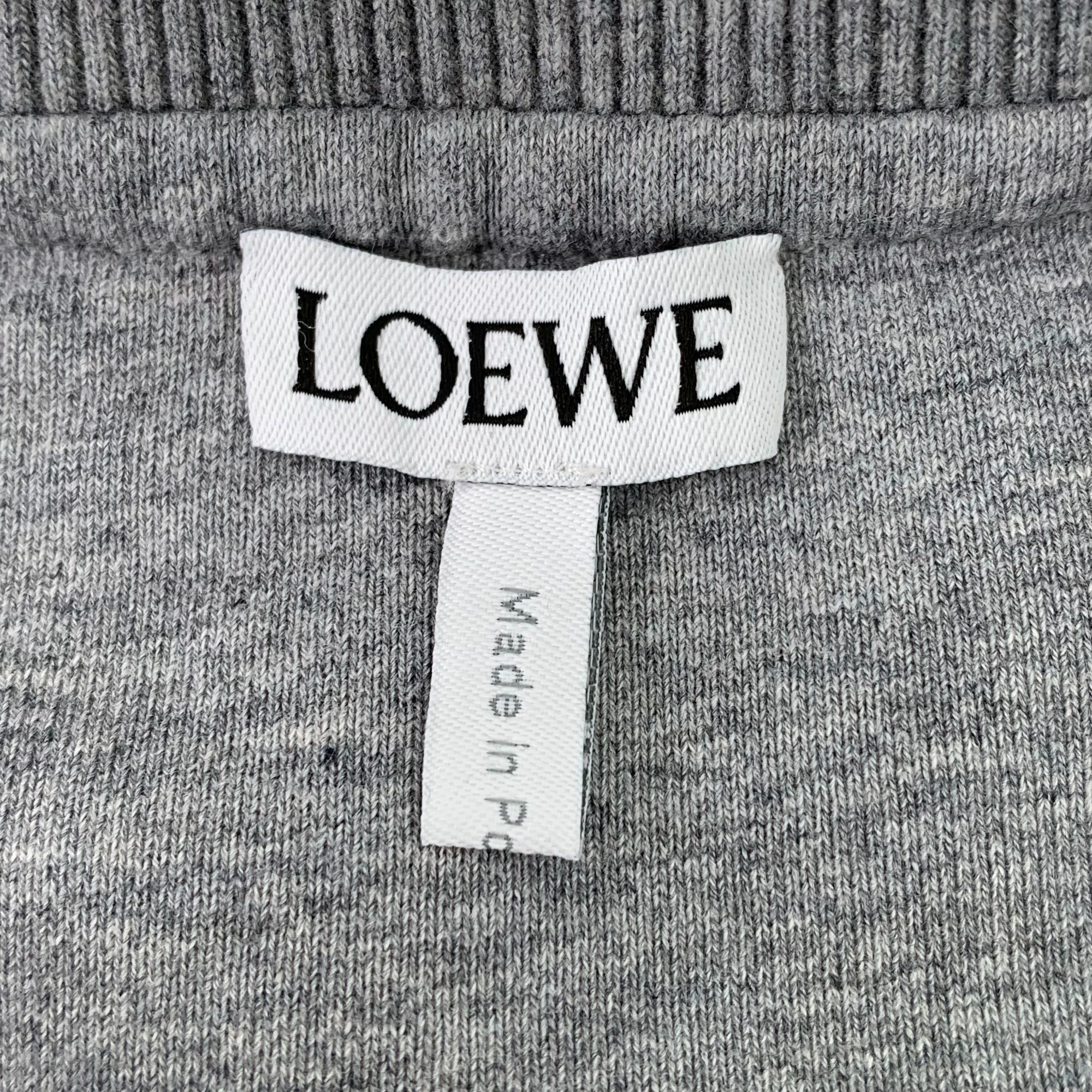 Loewe Loewe Gray Embroidered Logo Crewneck Sweatshirt S Size S / US 4 / IT 40 - 5 Thumbnail