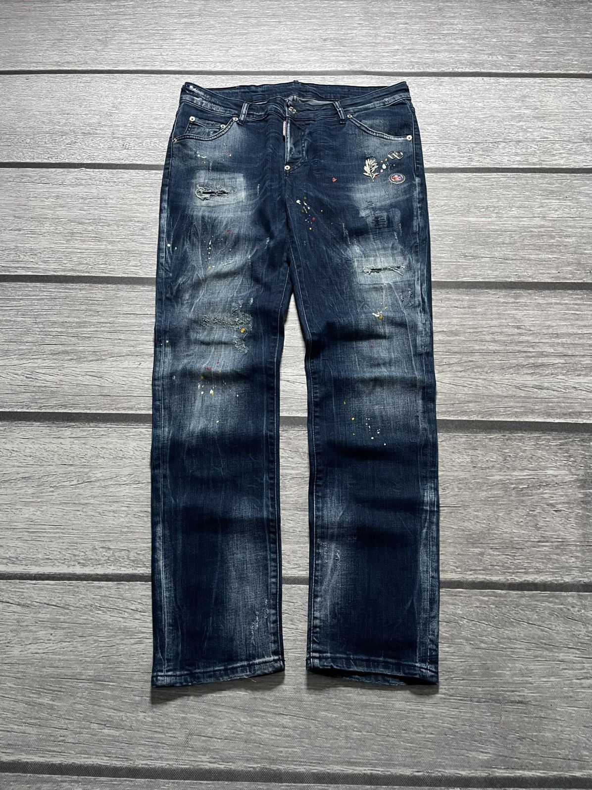 Dsquared2 Dsquared2 Distressed Slim Jeans Size US 36 / EU 52 - 1 Thumbnail